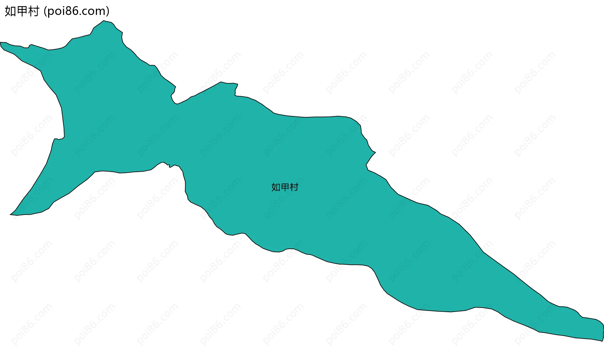 如甲村边界地图