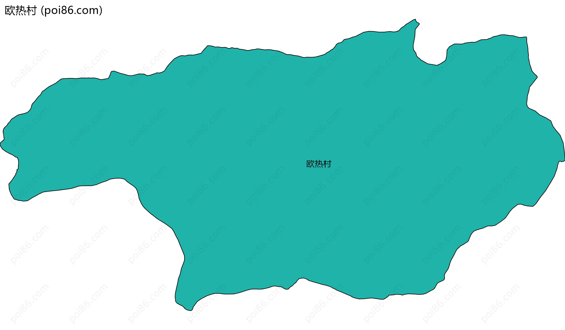 欧热村边界地图