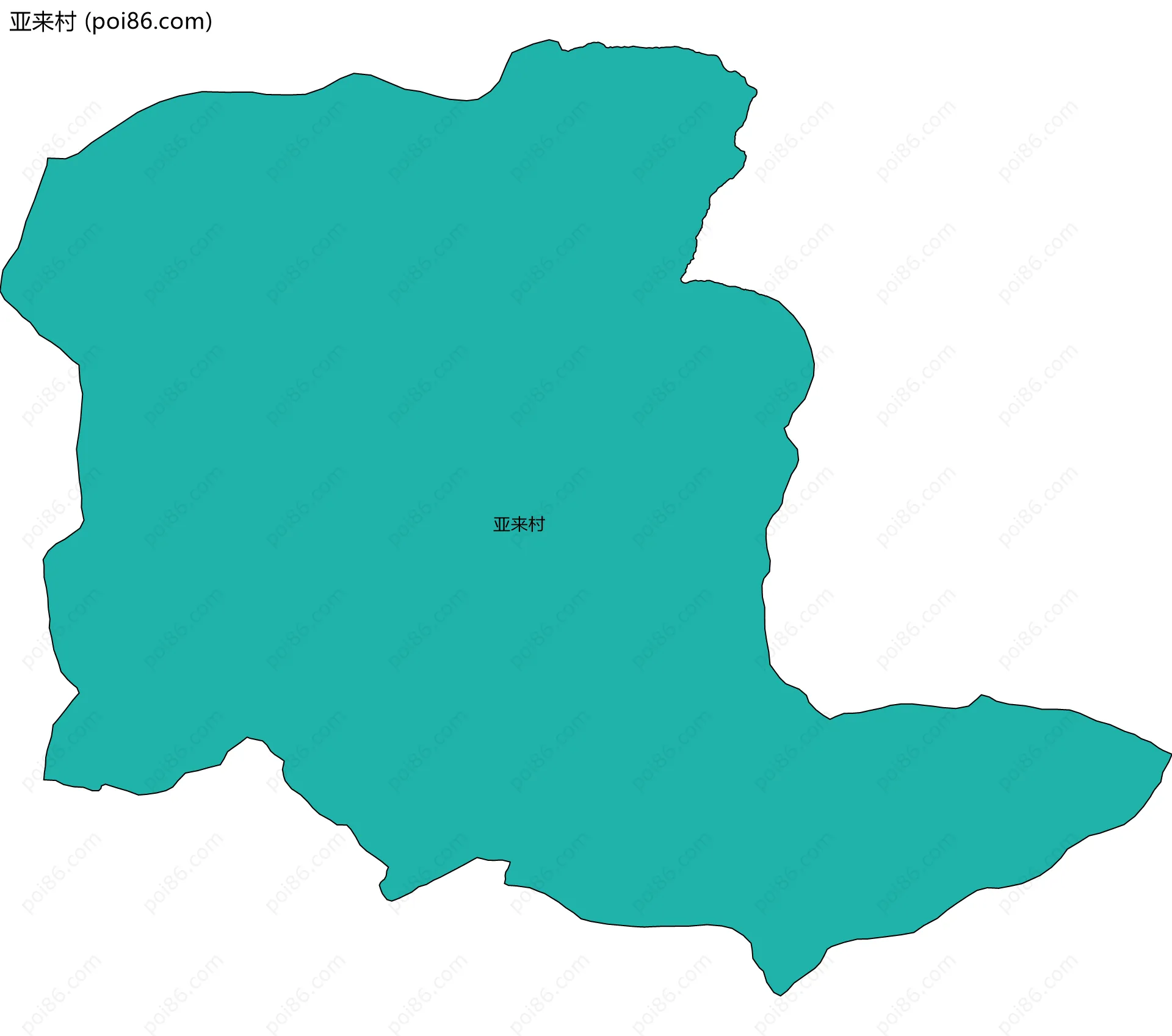亚来村边界地图