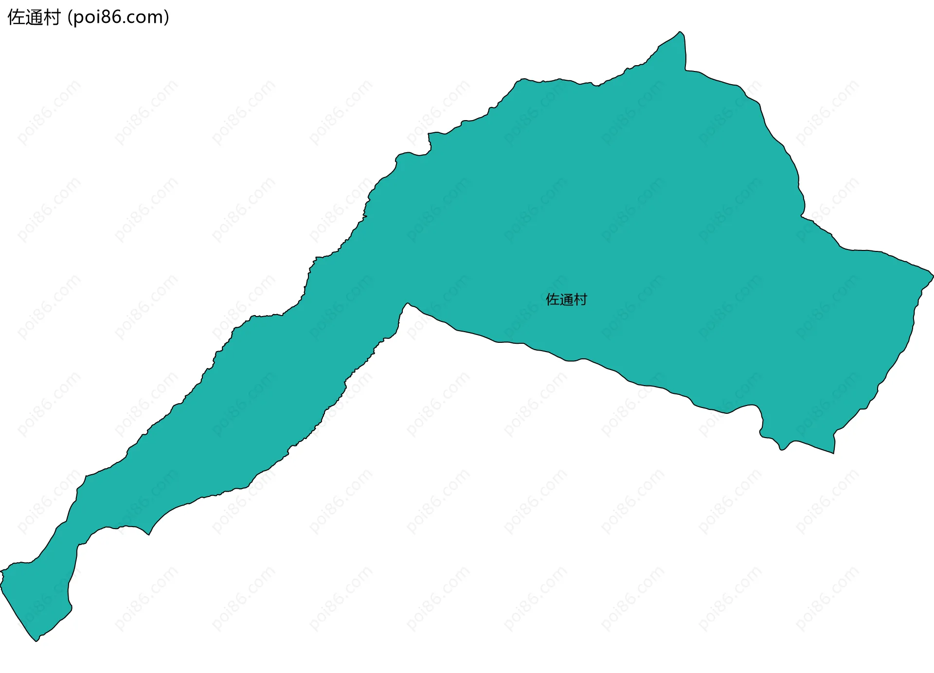 佐通村边界地图