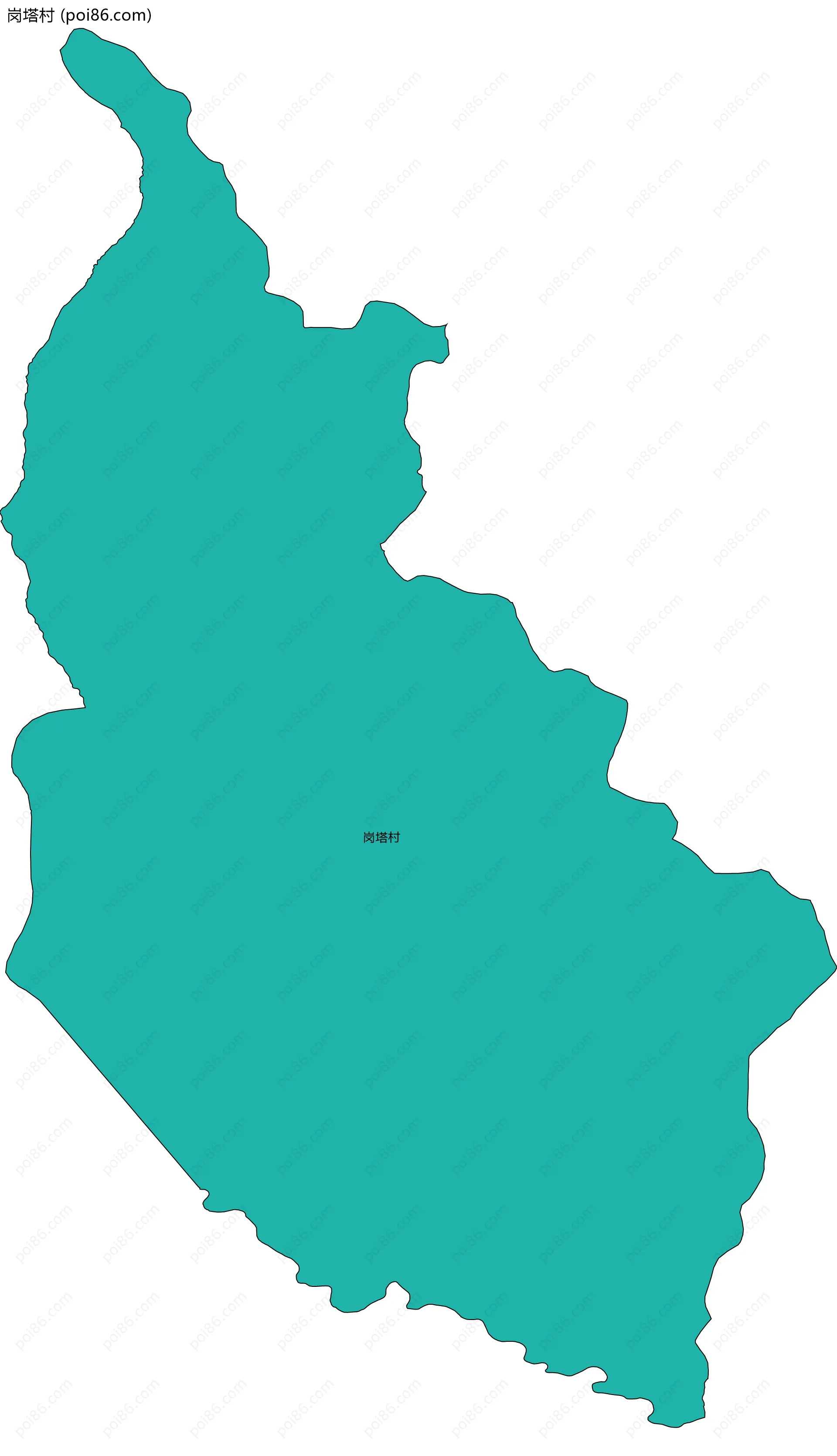 岗塔村边界地图