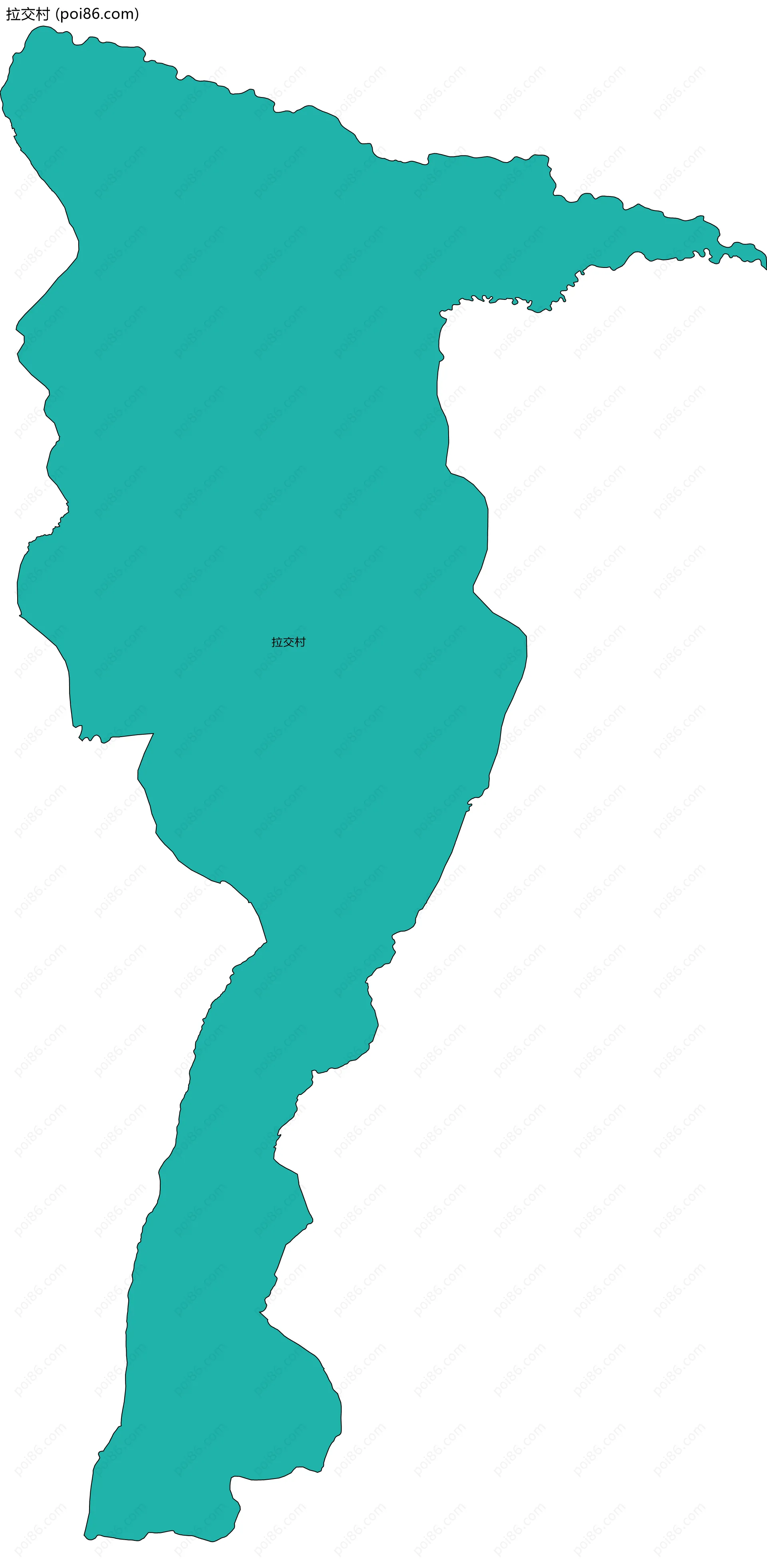 拉交村边界地图