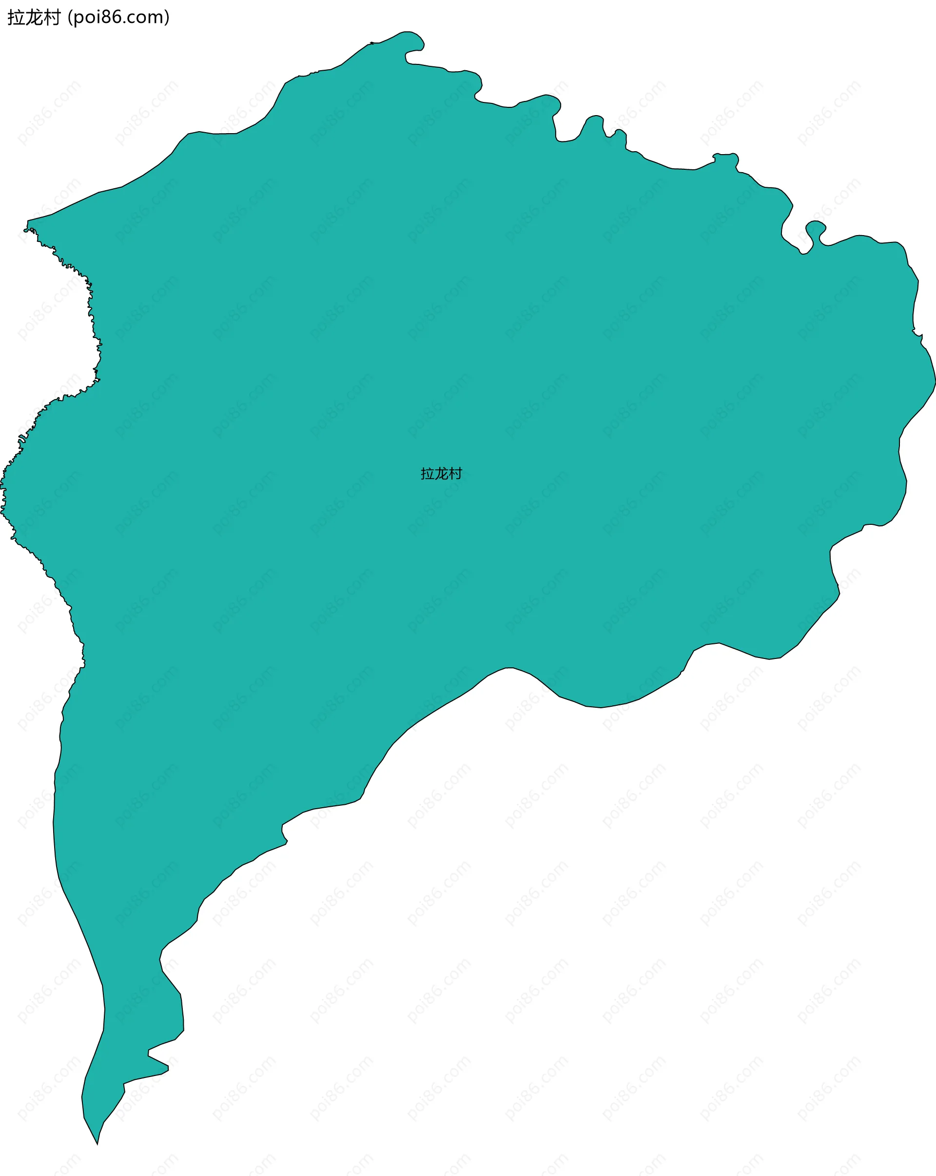 拉龙村边界地图