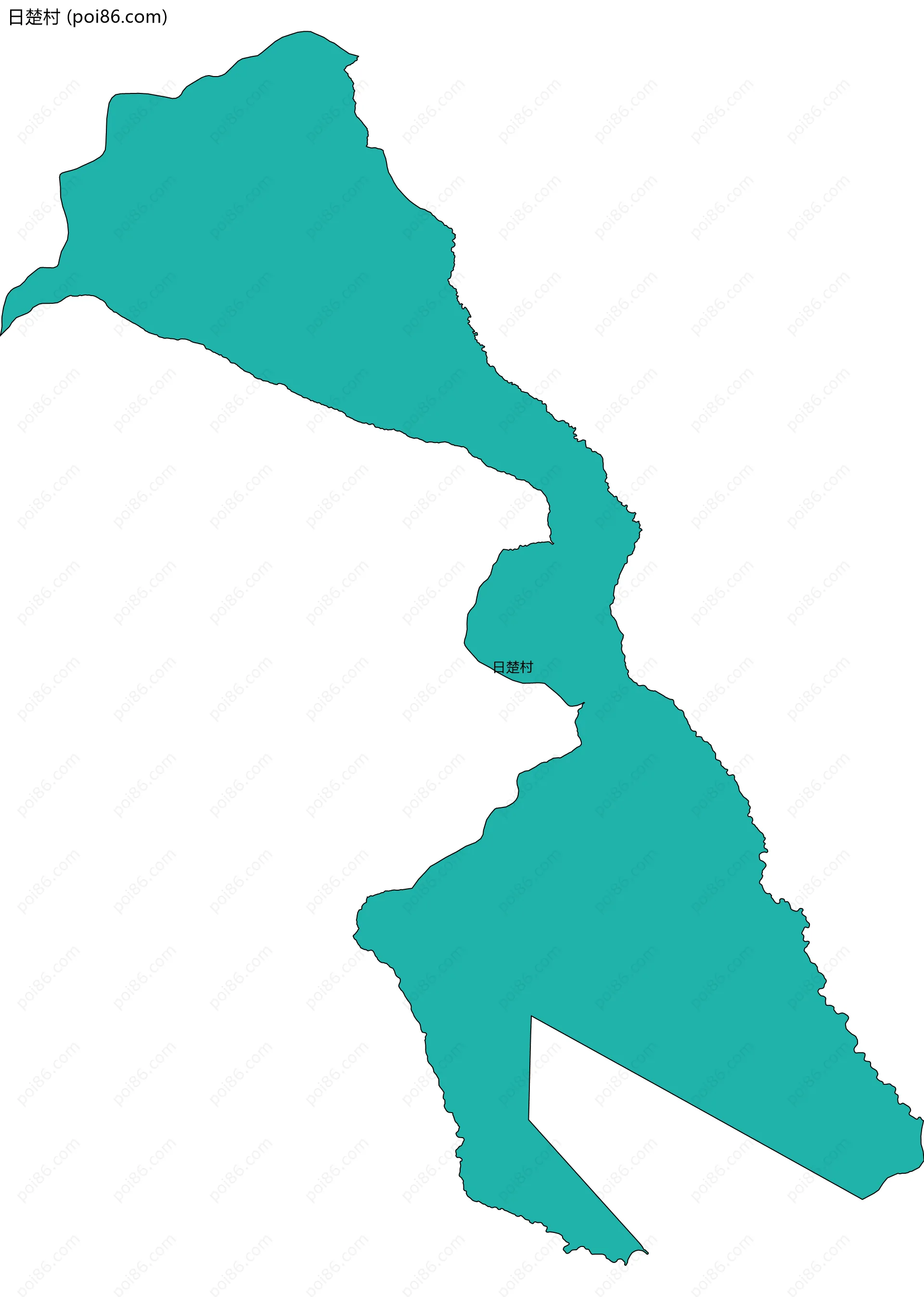 日楚村边界地图