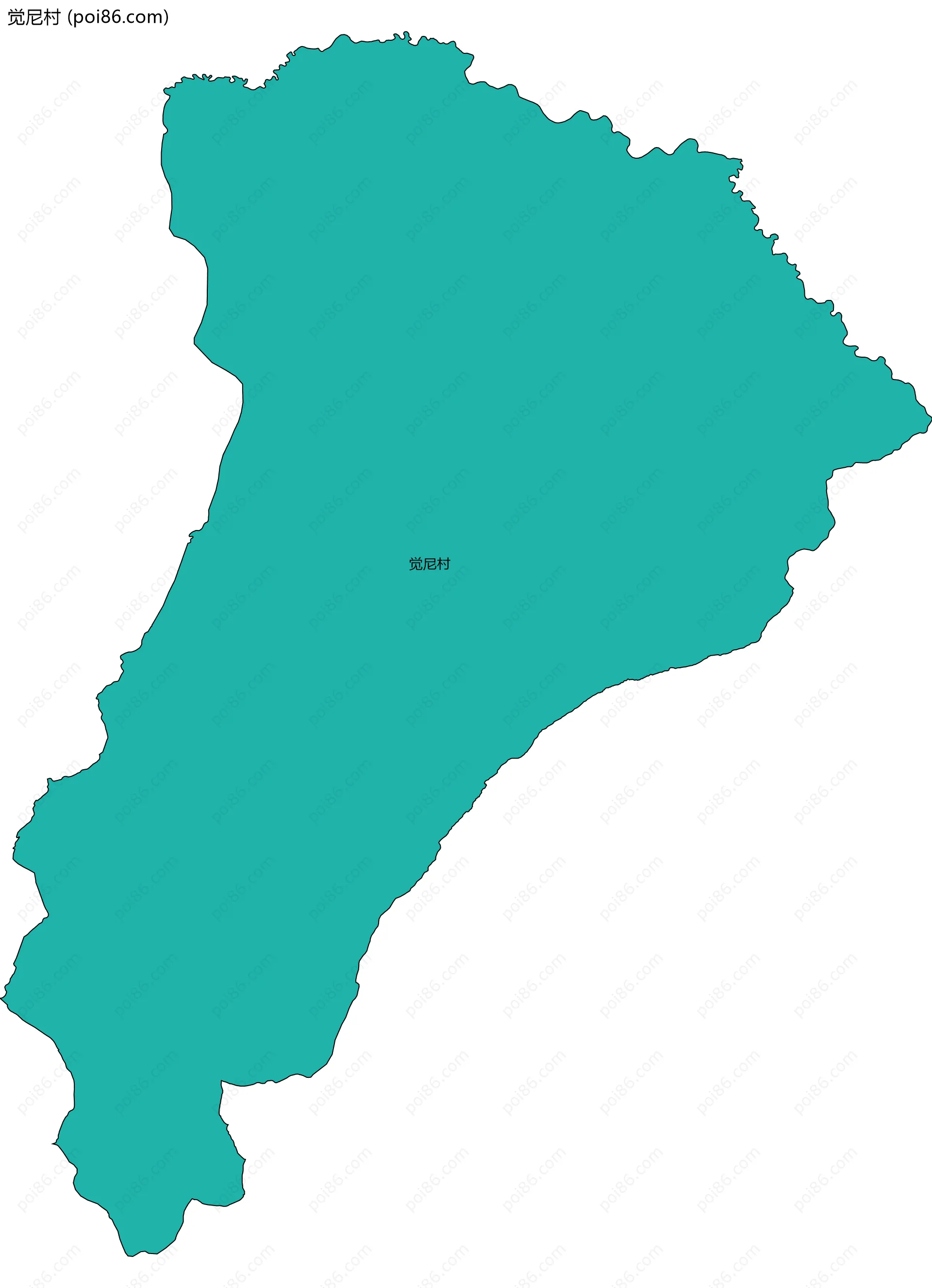 觉尼村边界地图