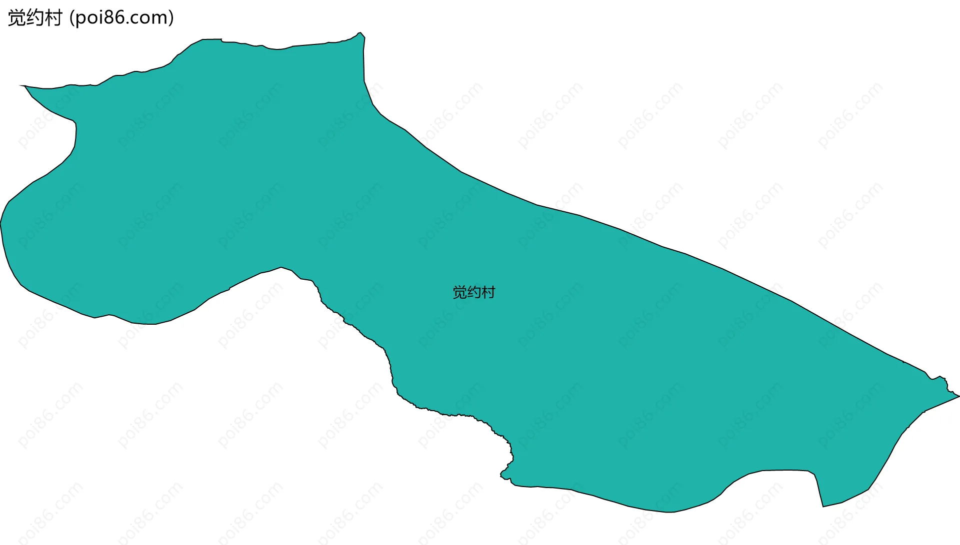 觉约村边界地图