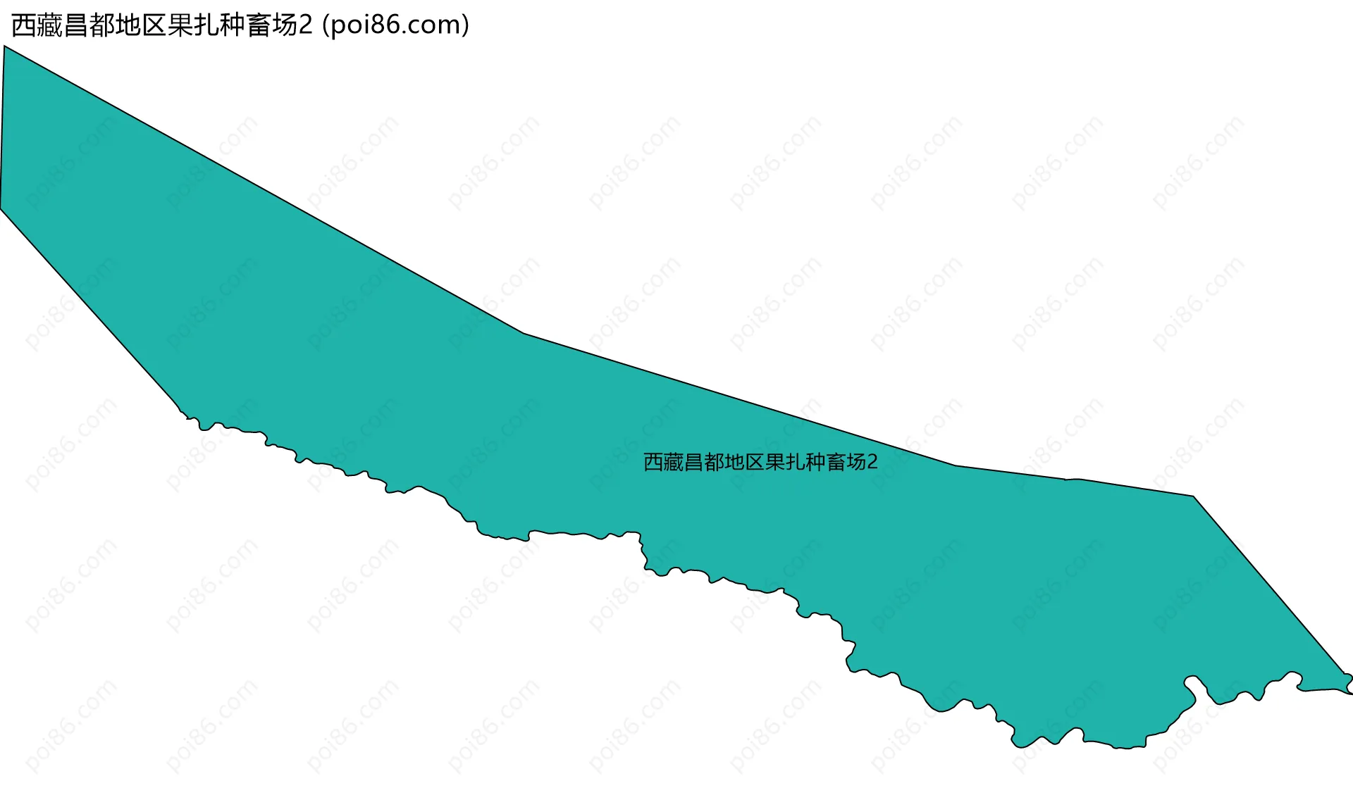 西藏昌都地区果扎种畜场2边界地图