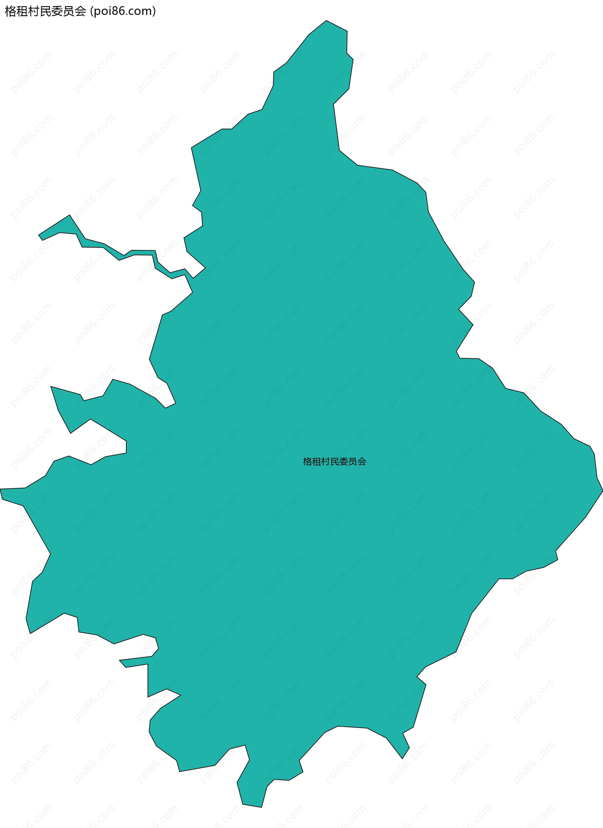 格租村民委员会边界地图