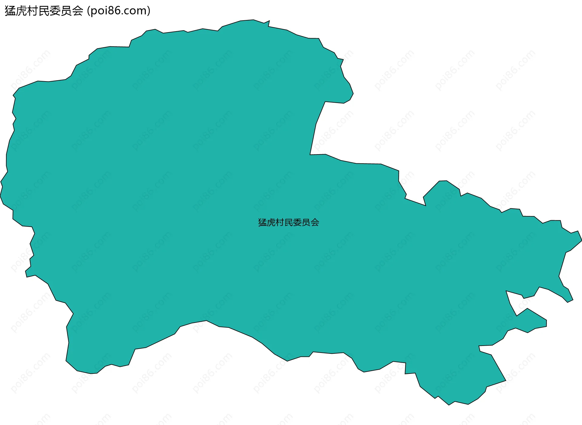 猛虎村民委员会边界地图