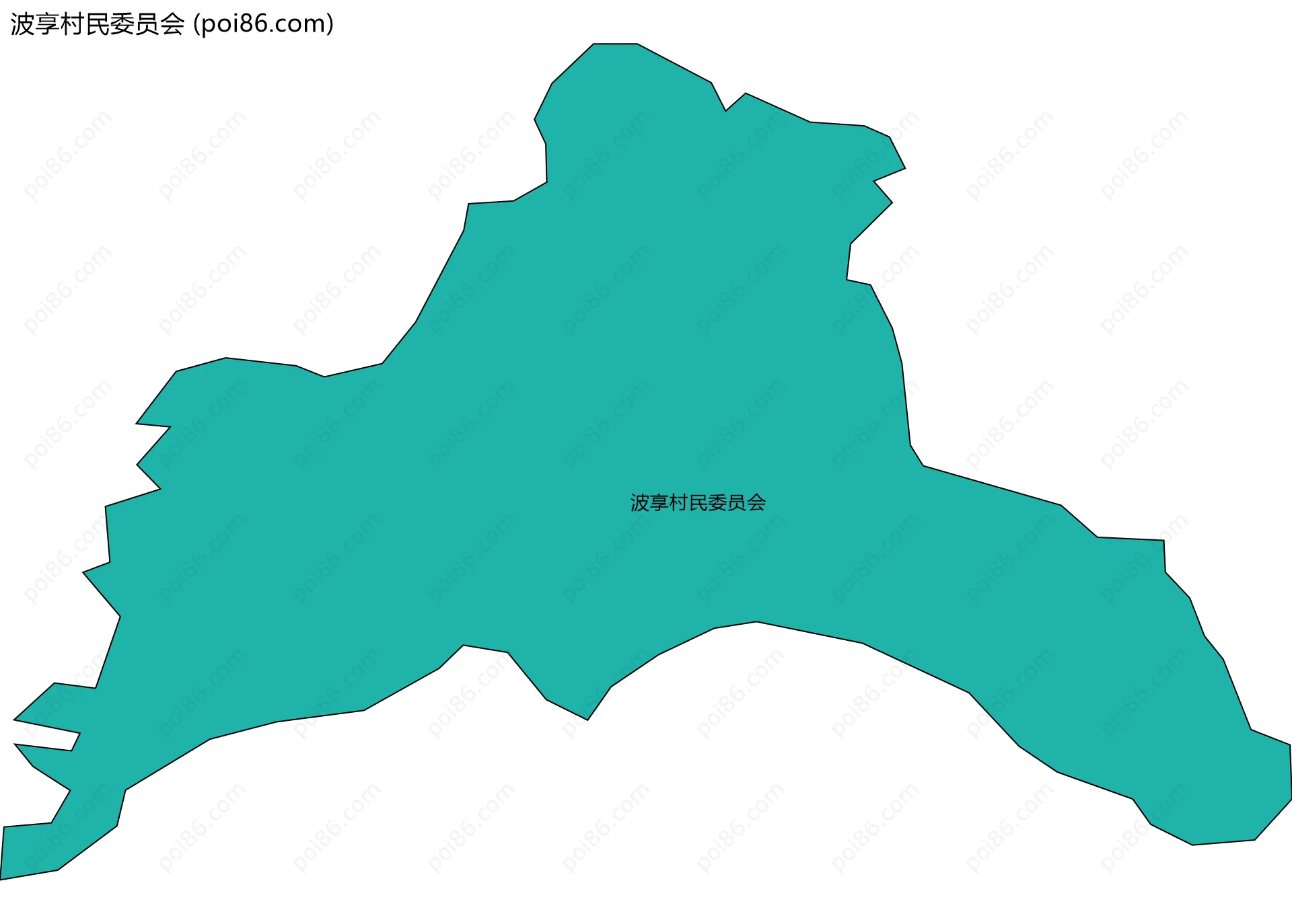 波享村民委员会边界地图