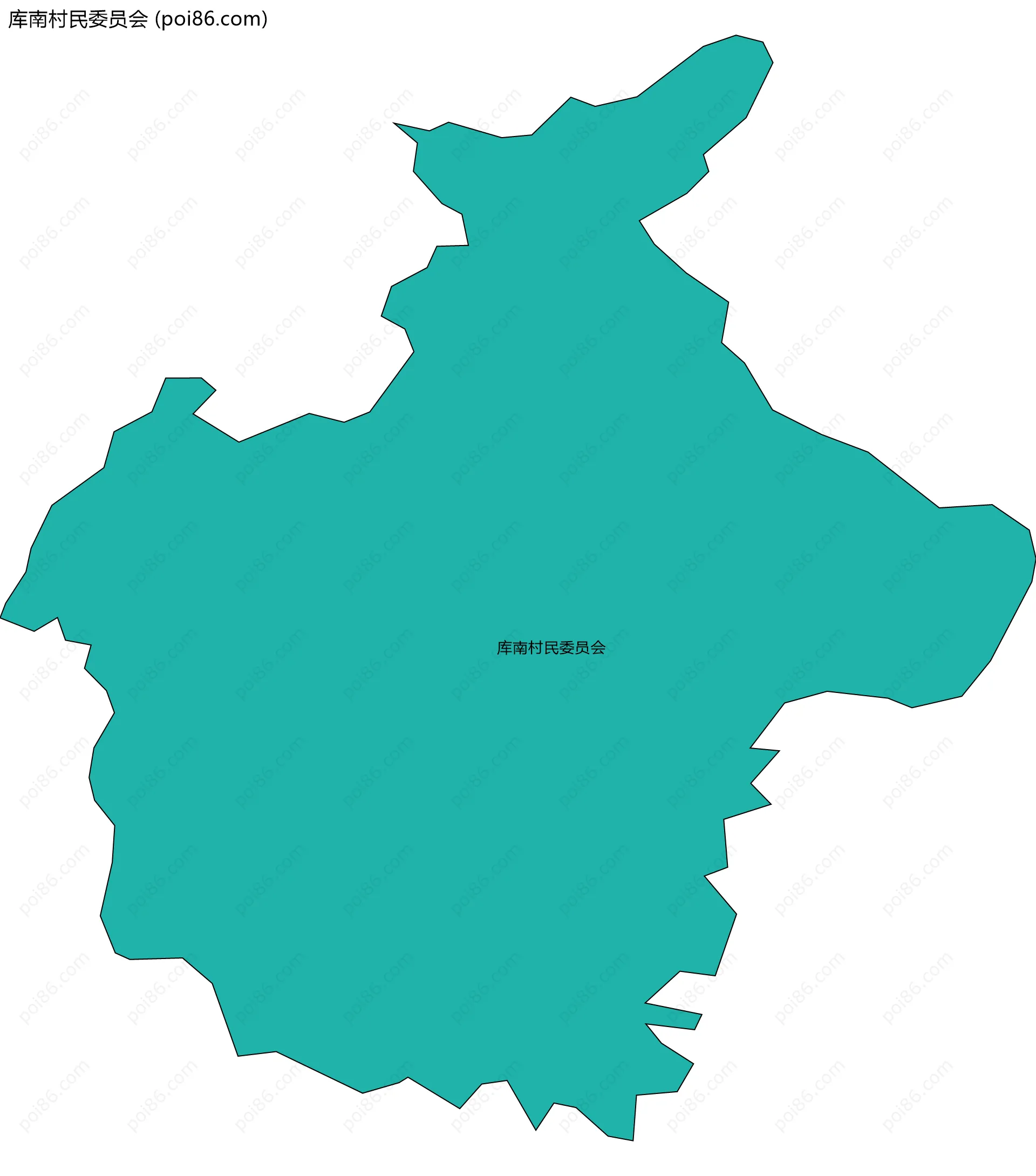 库南村民委员会边界地图