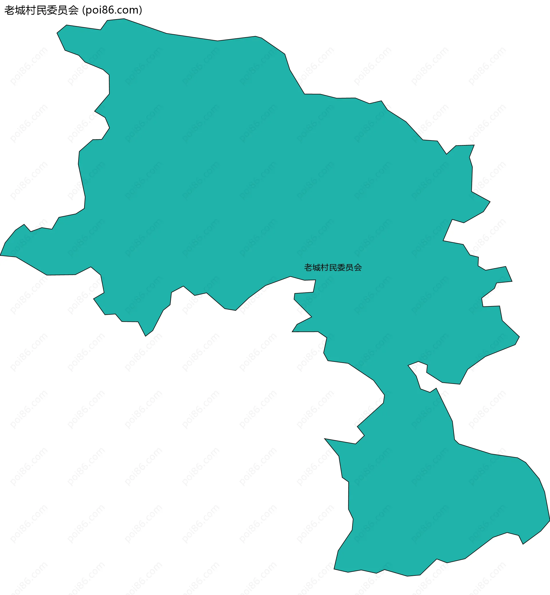 老城村民委员会边界地图