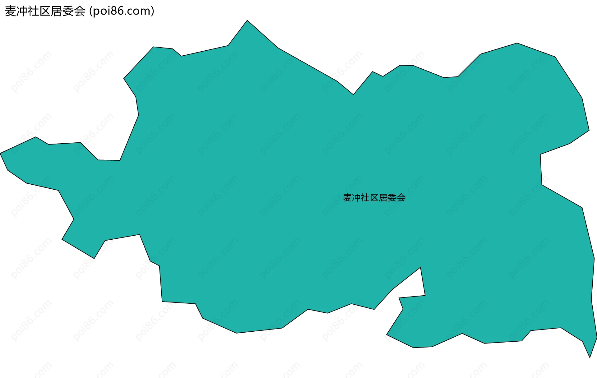 麦冲社区居委会边界地图