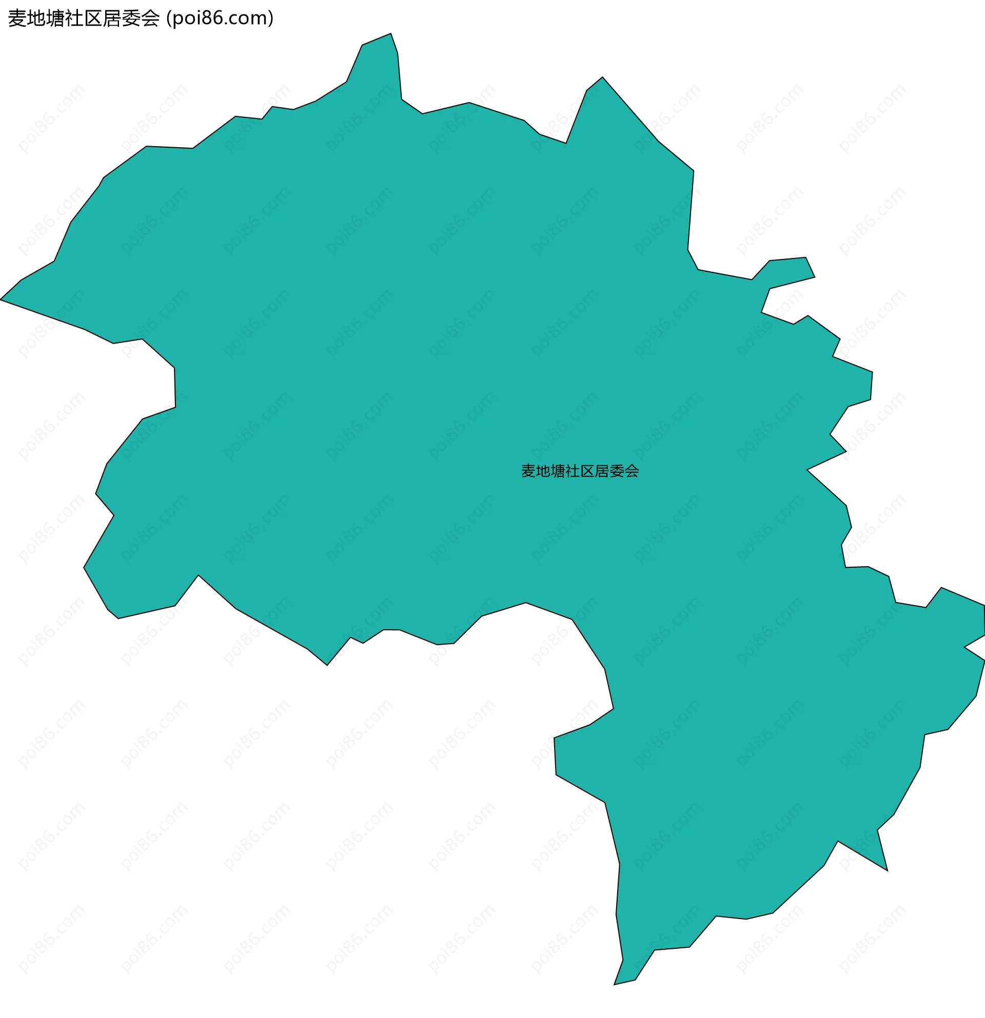 麦地塘社区居委会边界地图