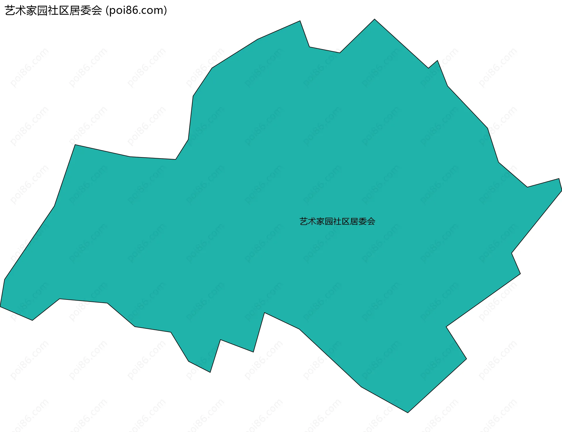 艺术家园社区居委会边界地图