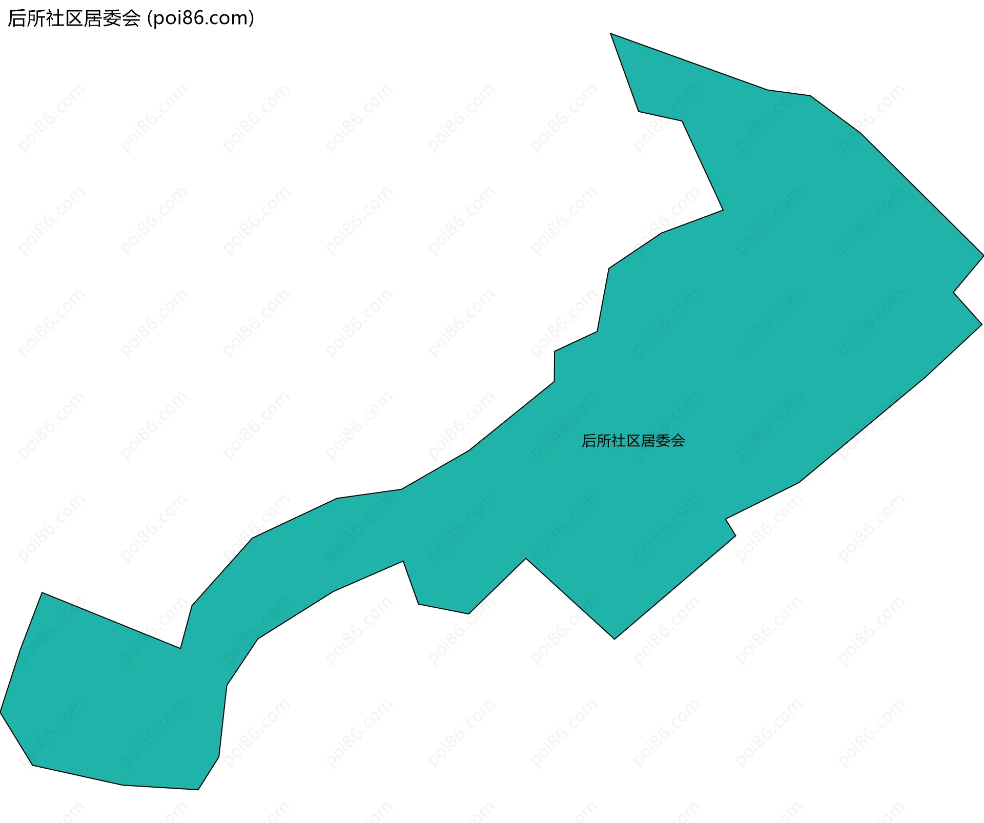 后所社区居委会边界地图