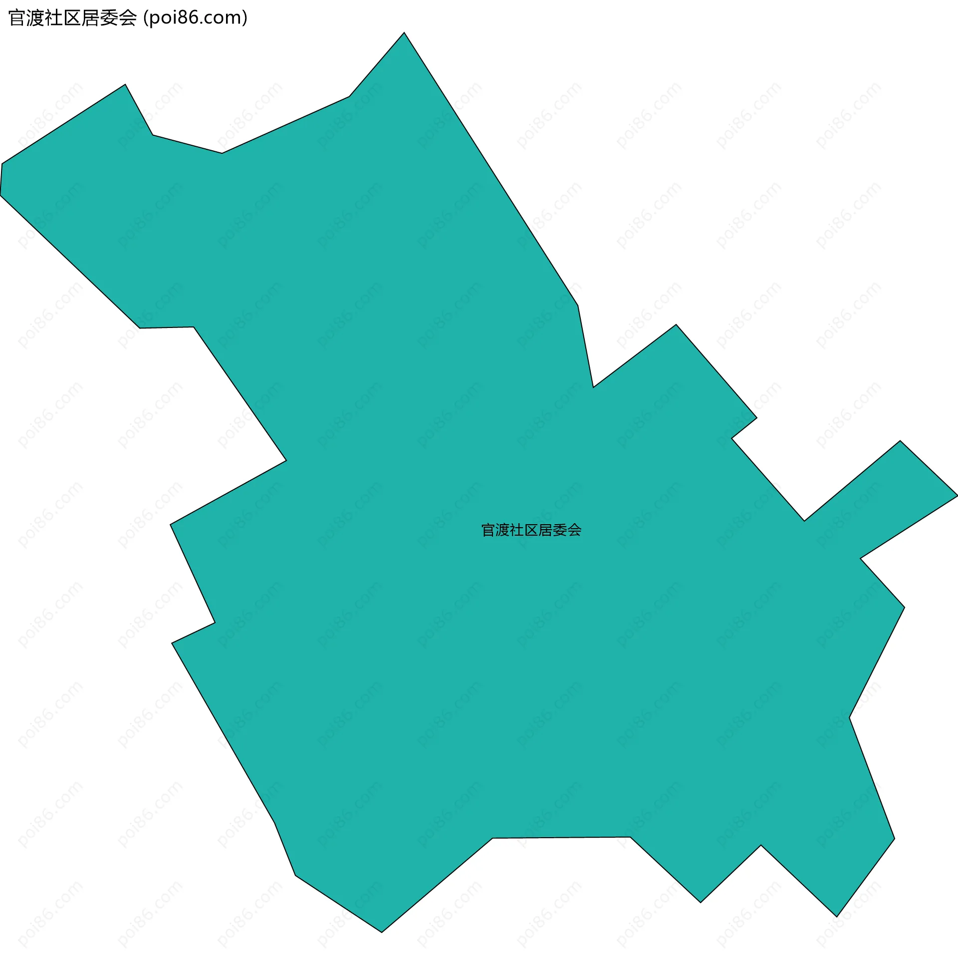 官渡社区居委会边界地图