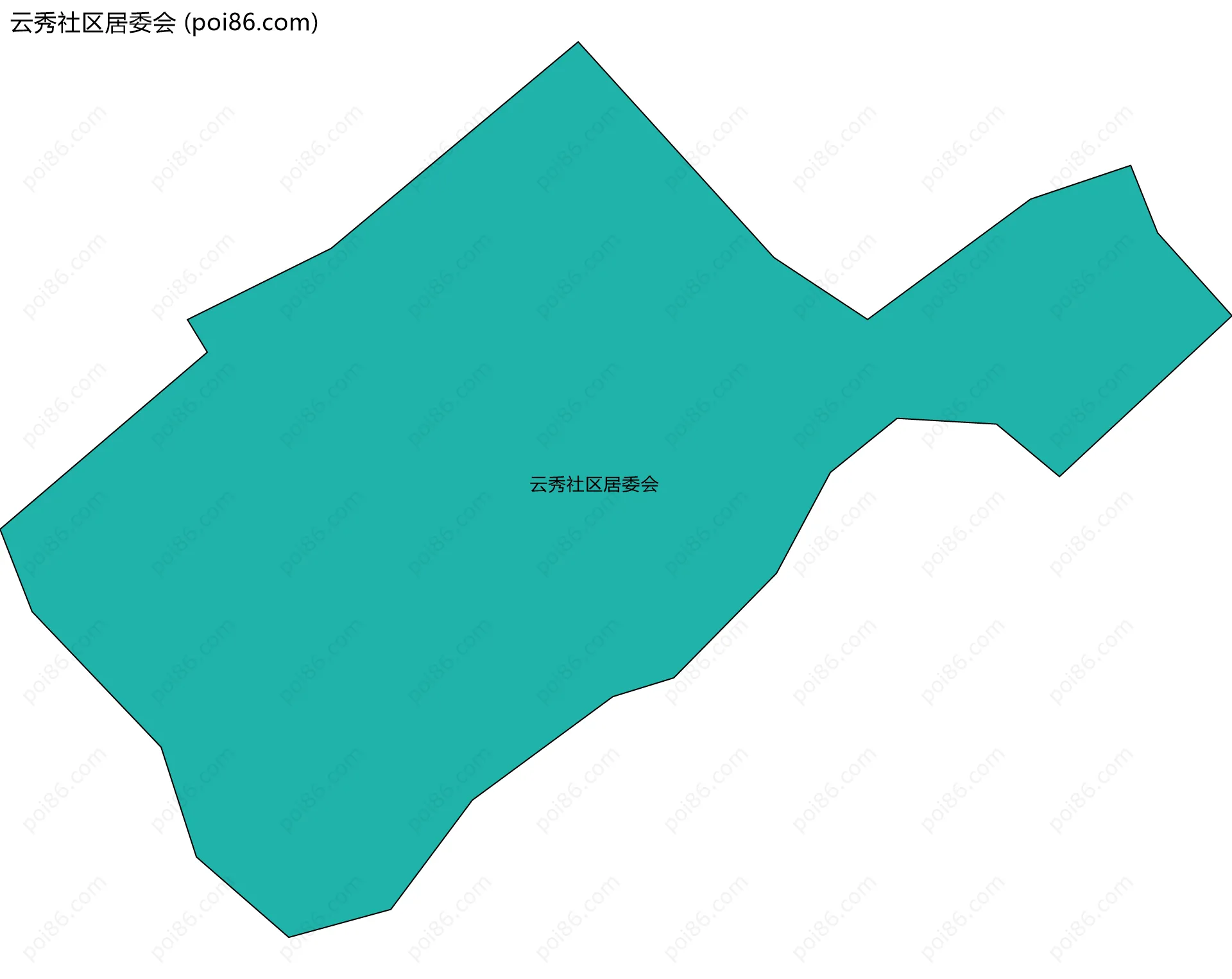 云秀社区居委会边界地图