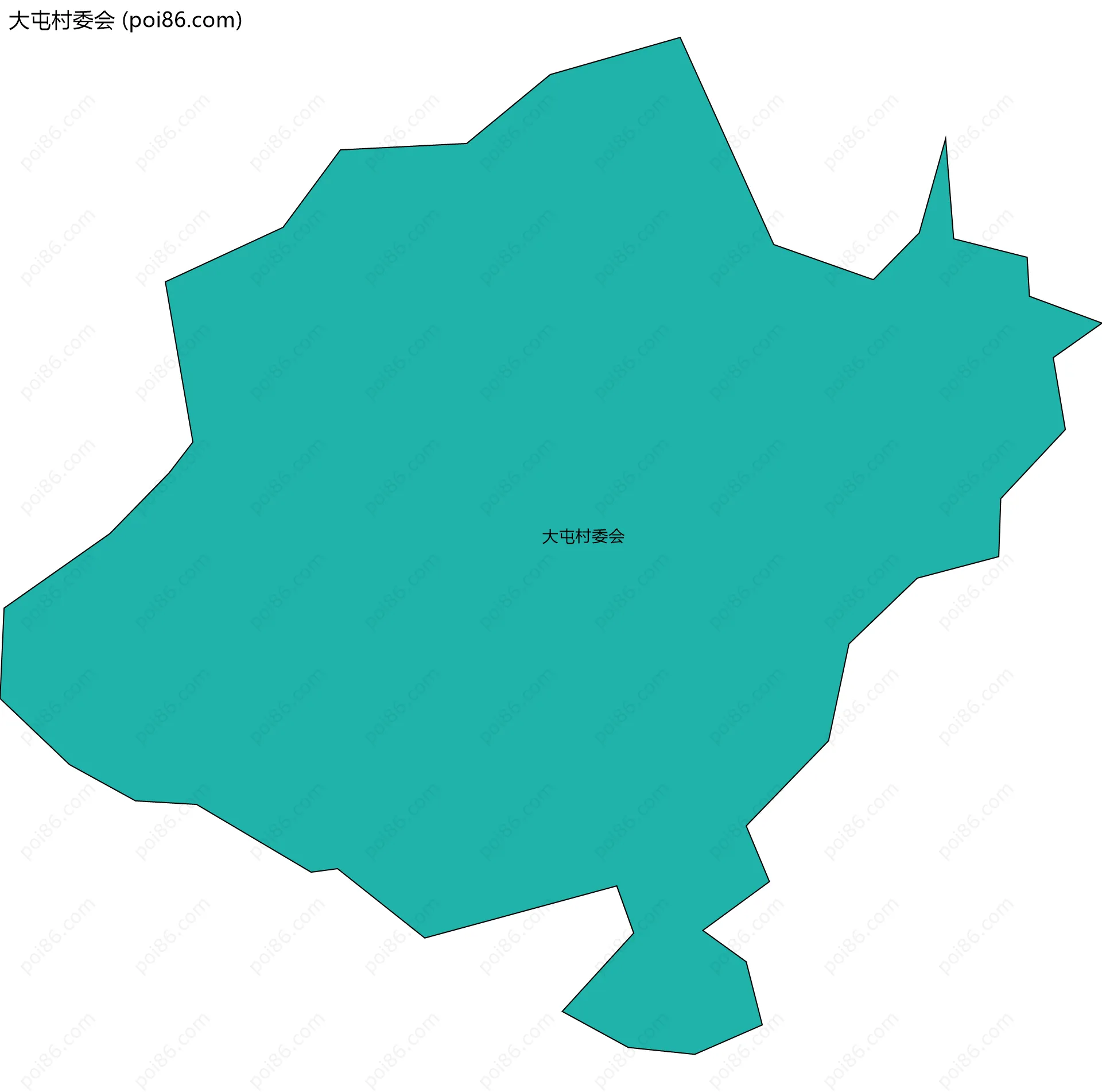 大屯村委会边界地图