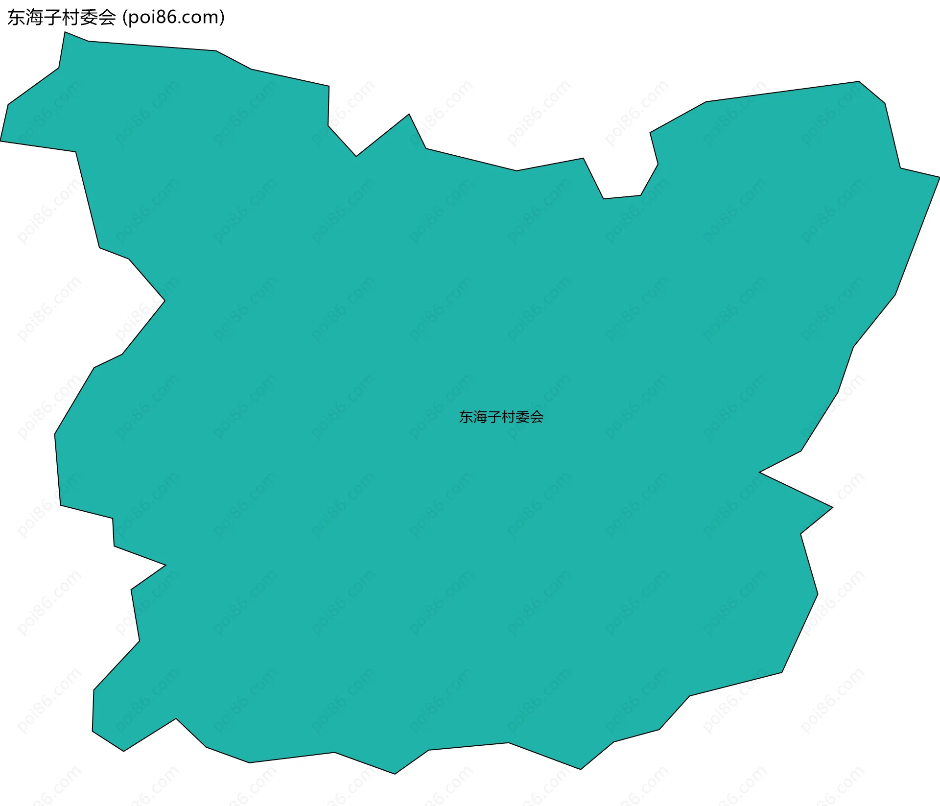 东海子村委会边界地图