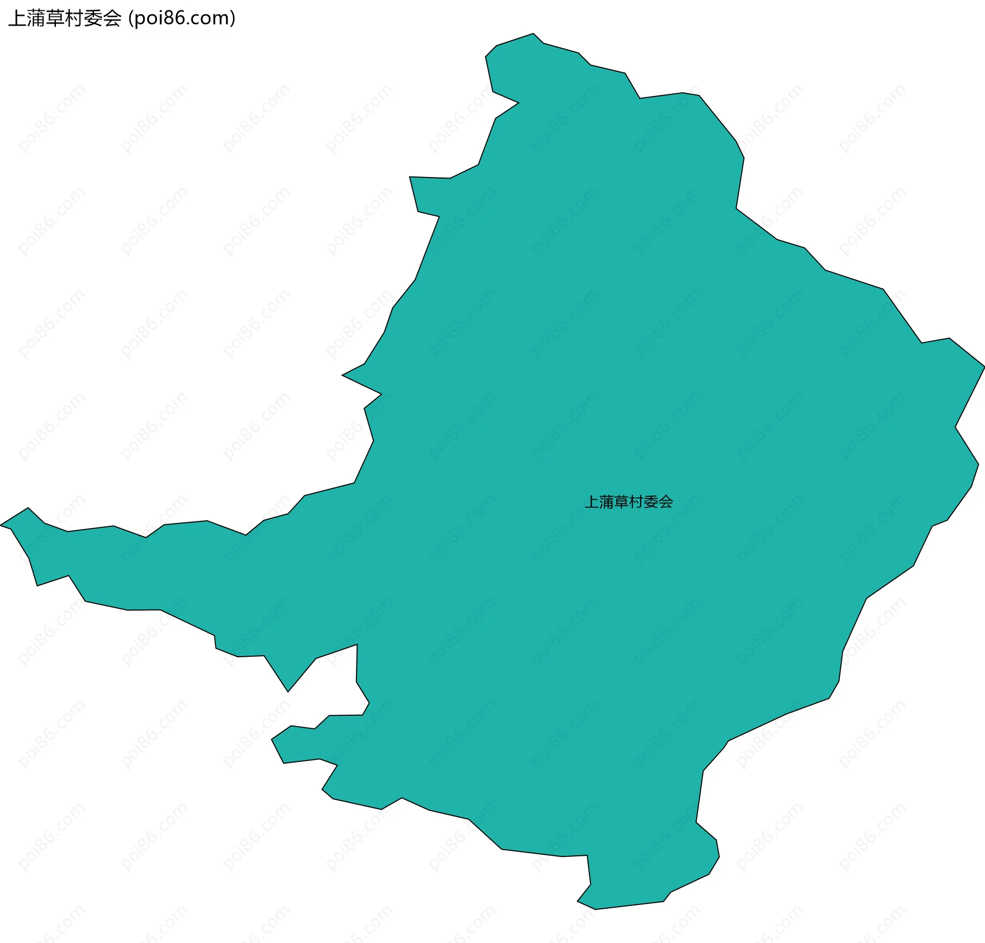 上蒲草村委会边界地图