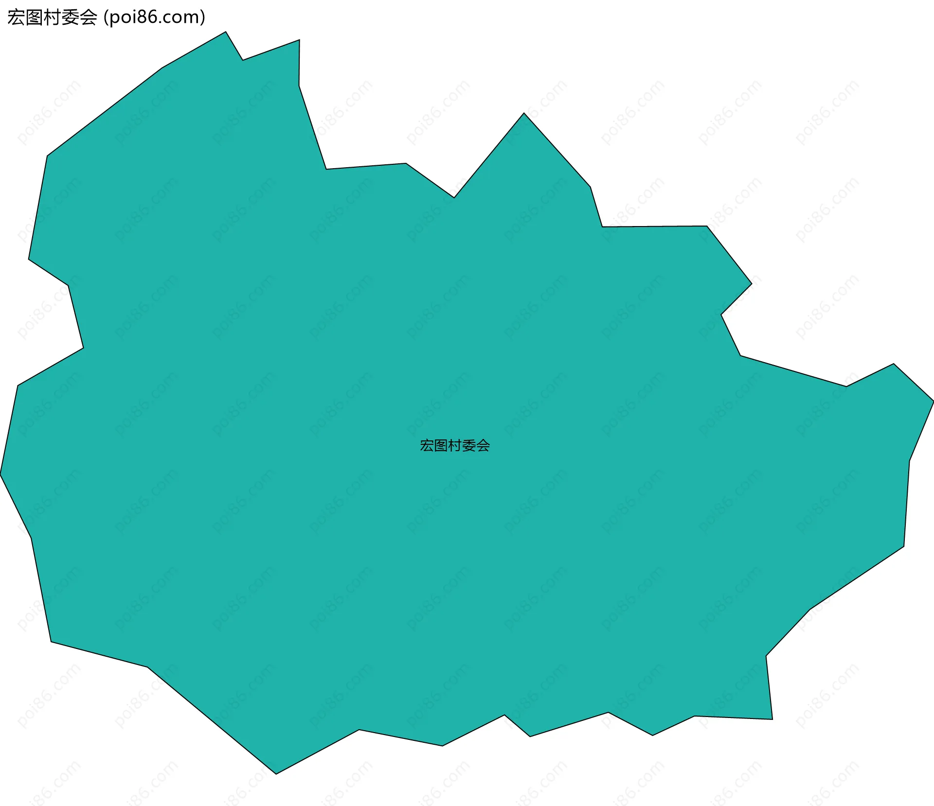 宏图村委会边界地图