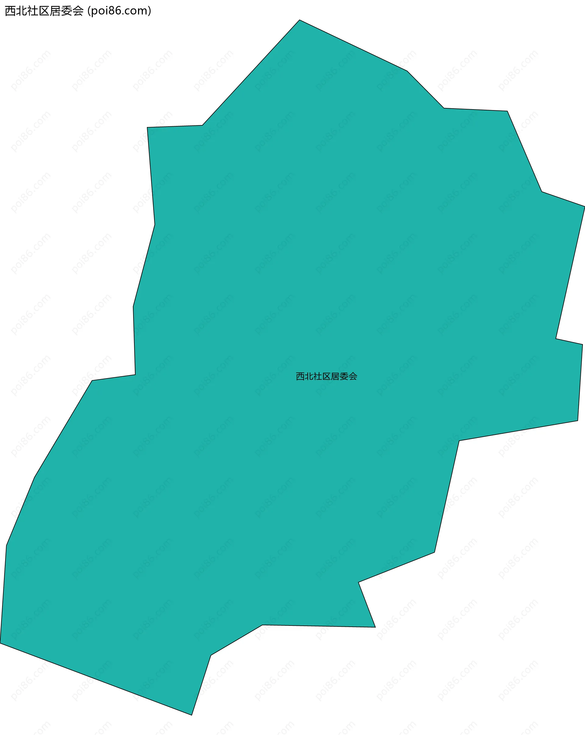 西北社区居委会边界地图
