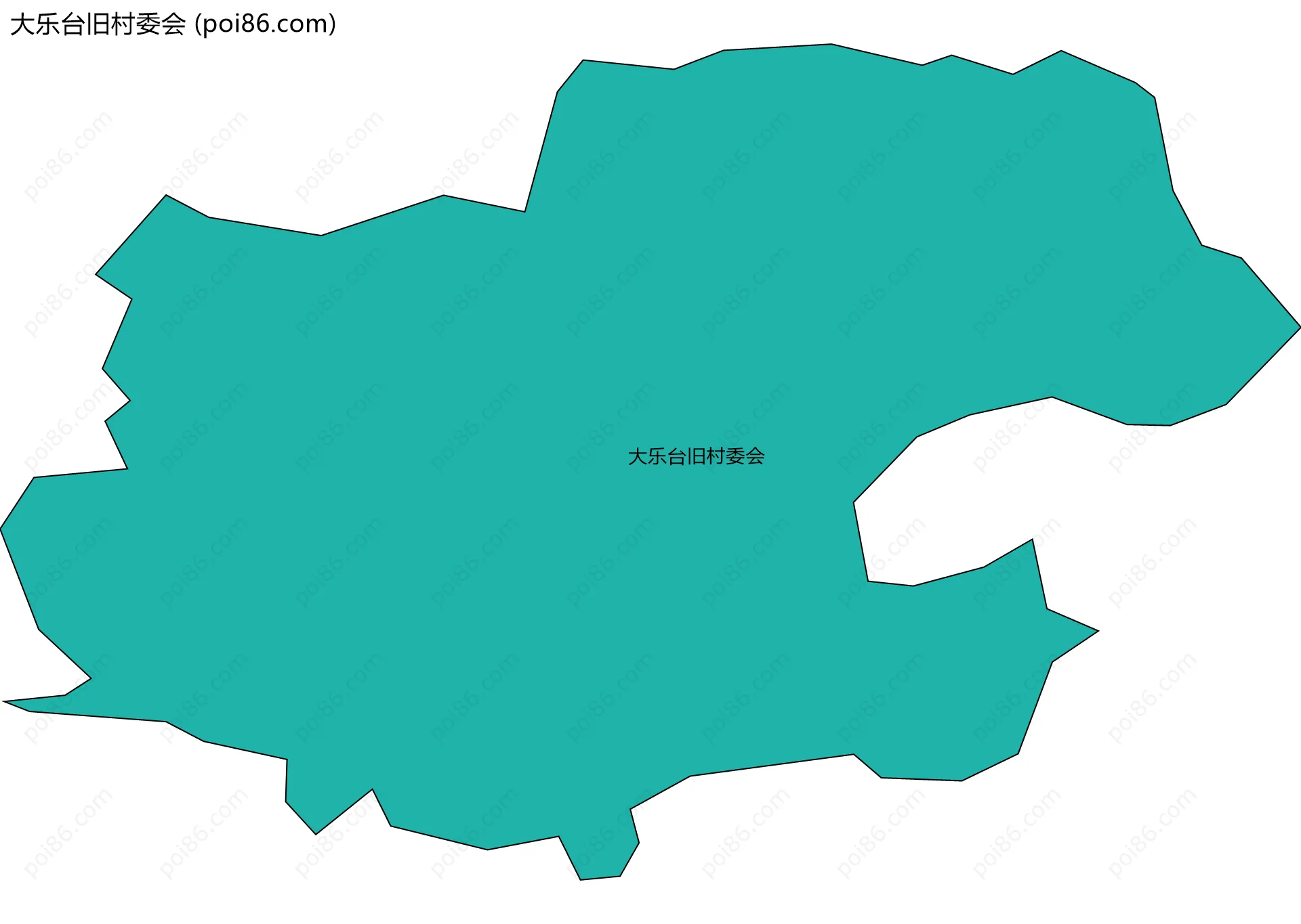 大乐台旧村委会边界地图