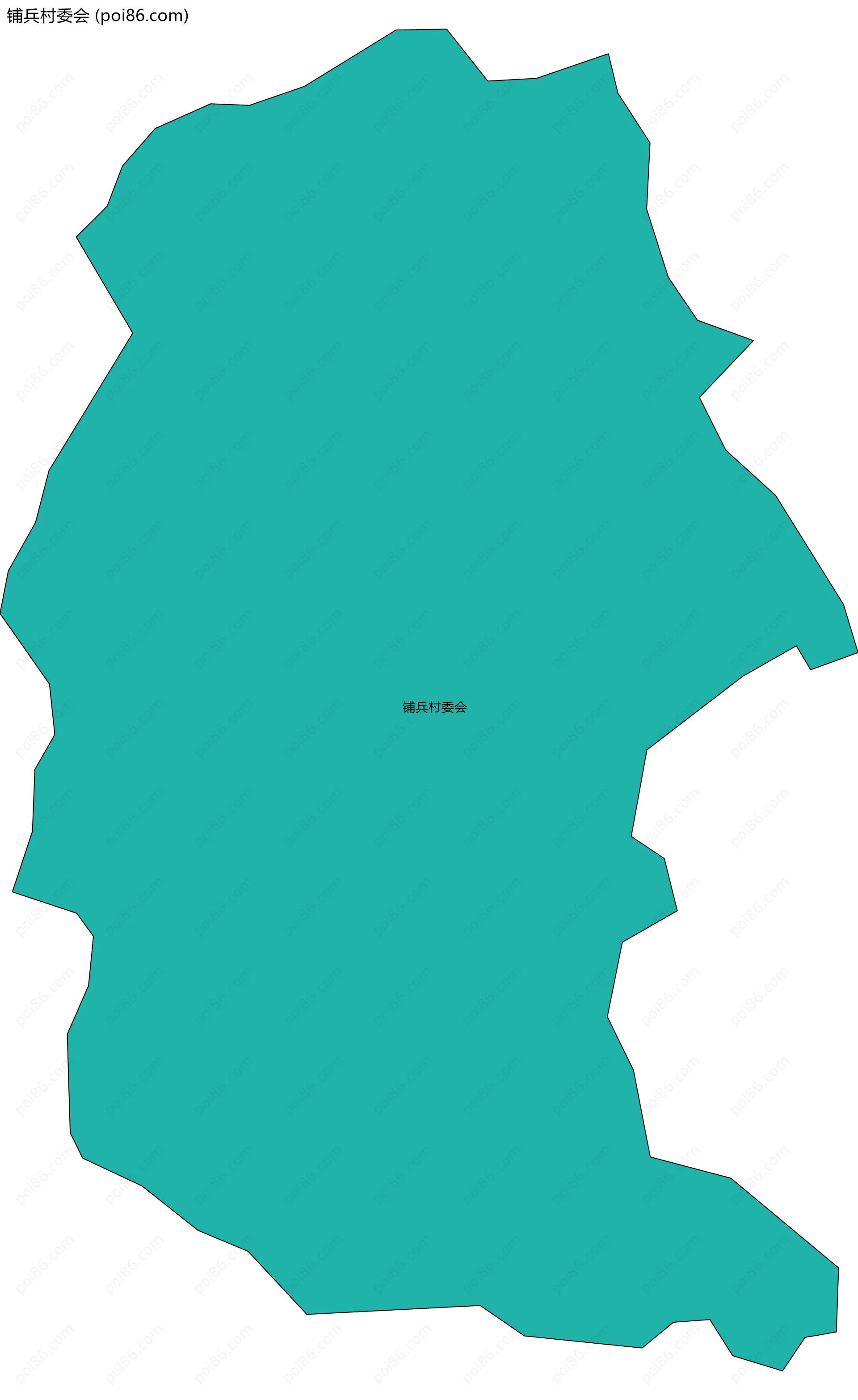 铺兵村委会边界地图