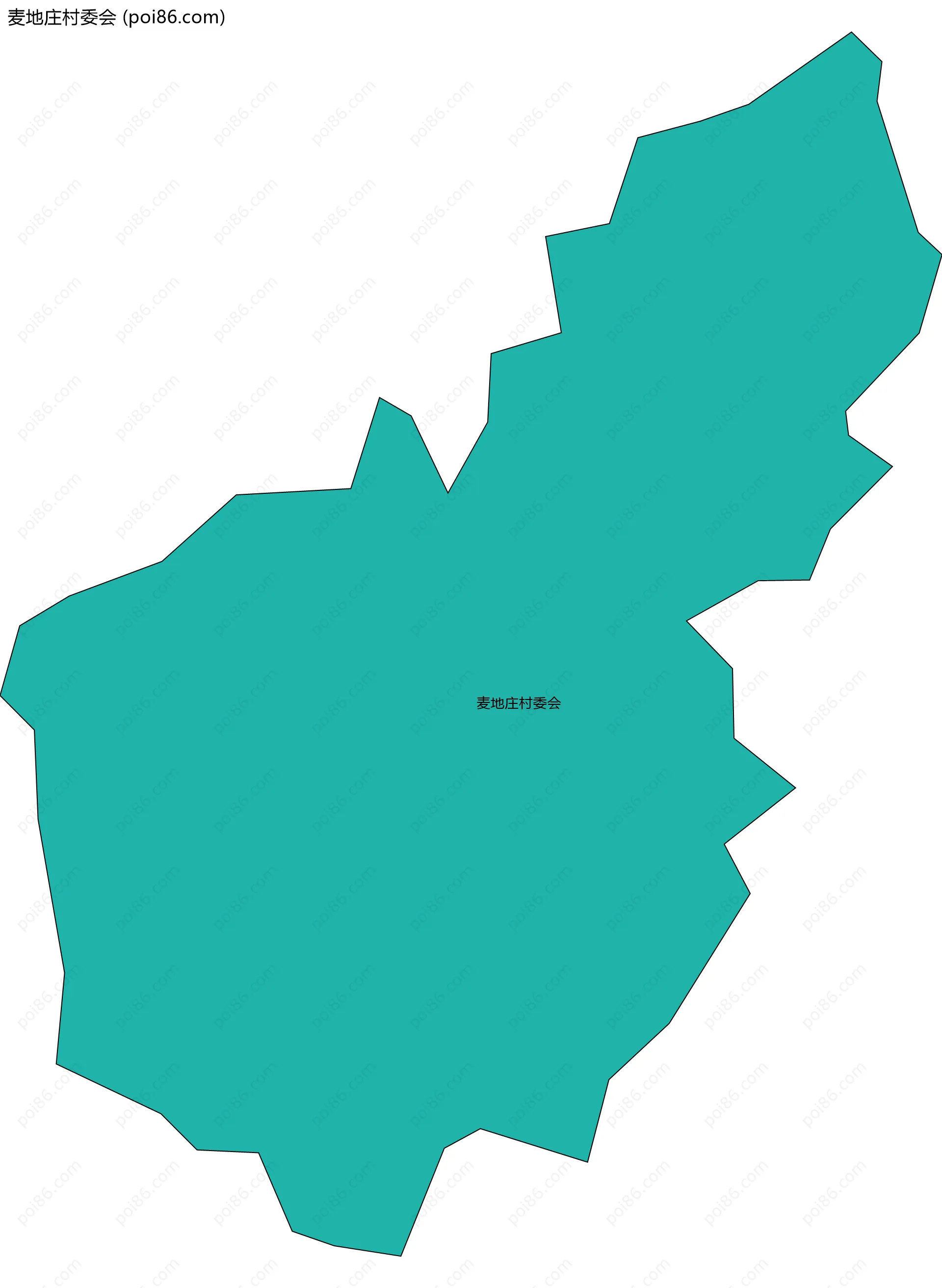 麦地庄村委会边界地图