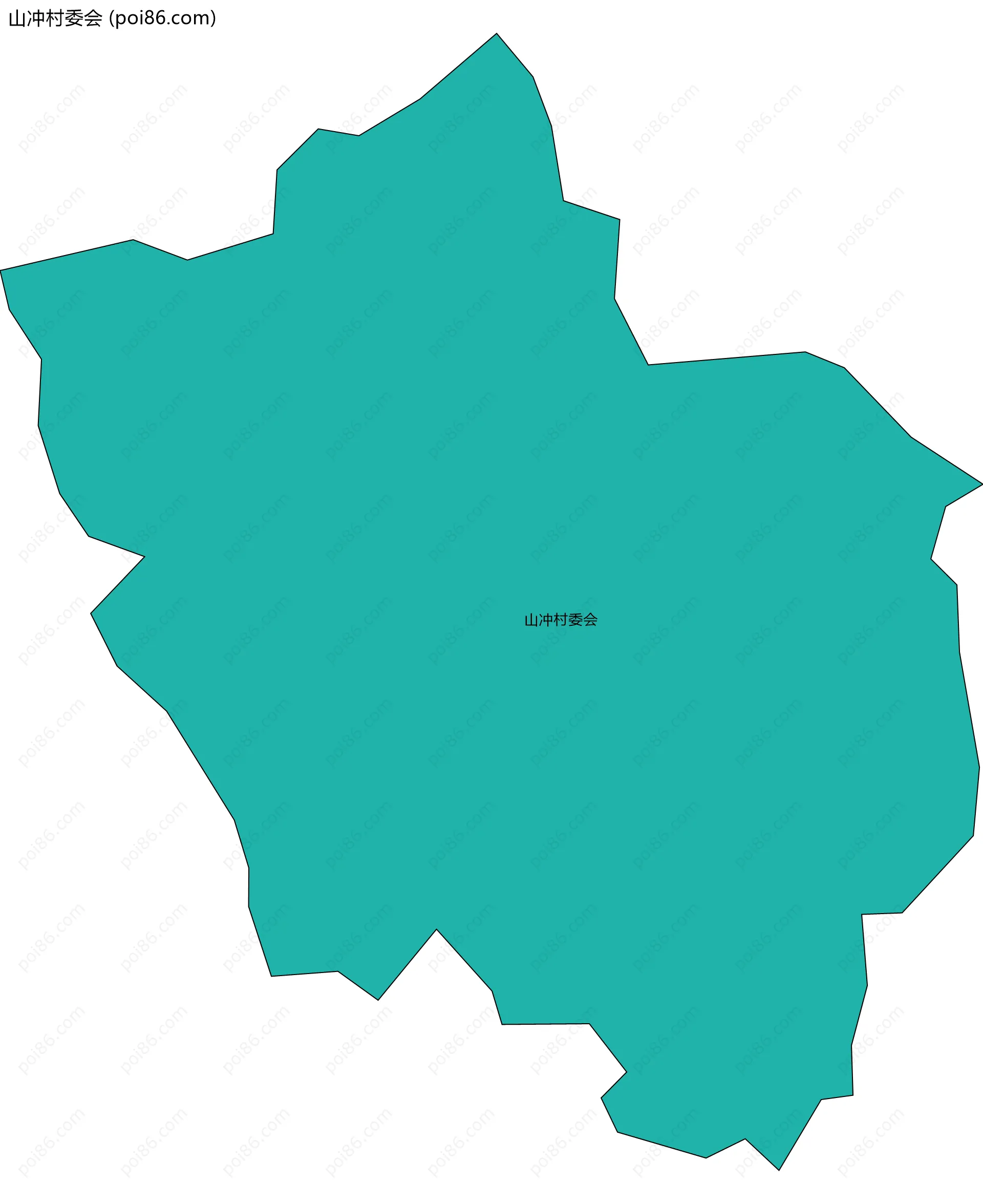 山冲村委会边界地图