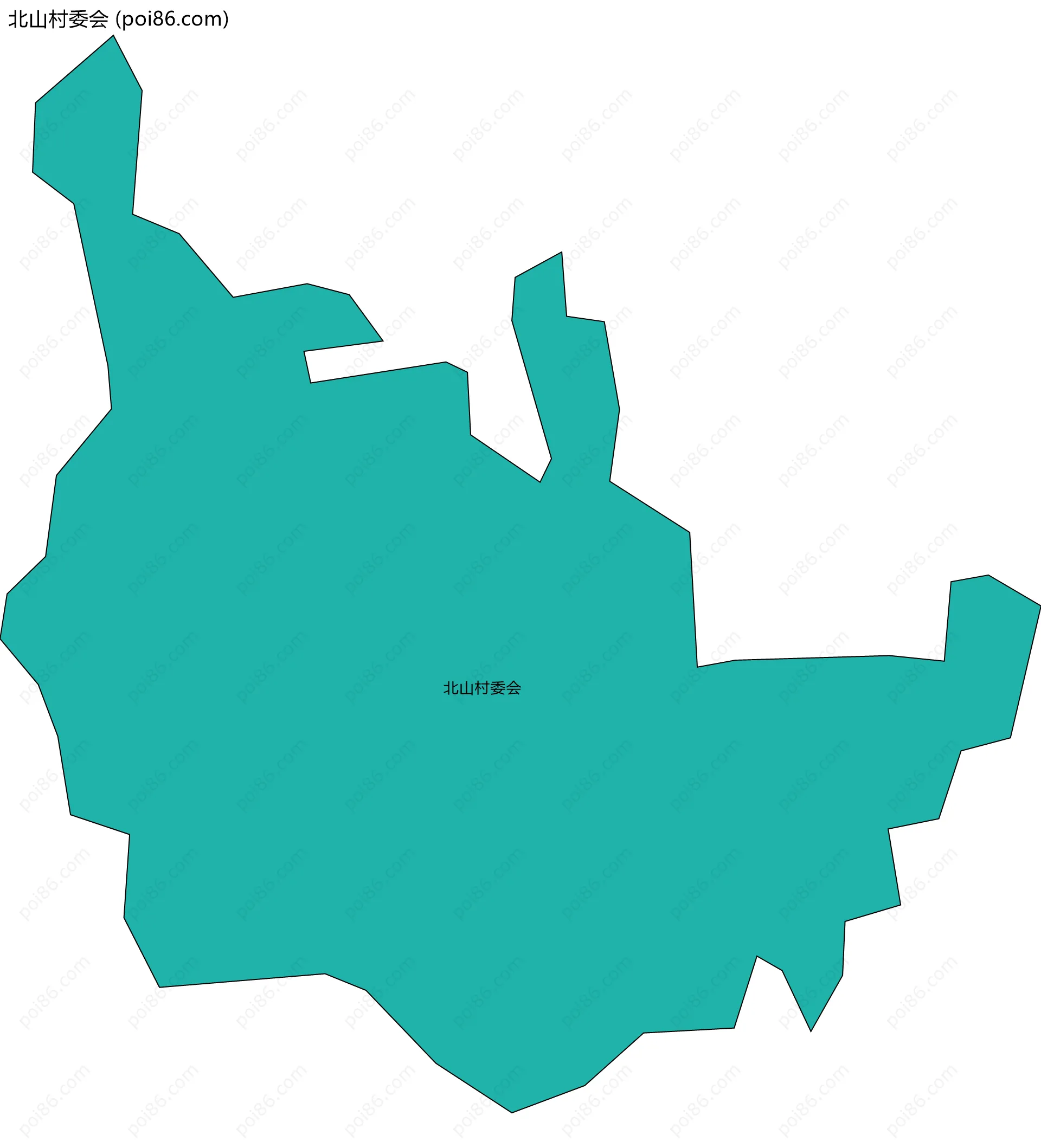 北山村委会边界地图