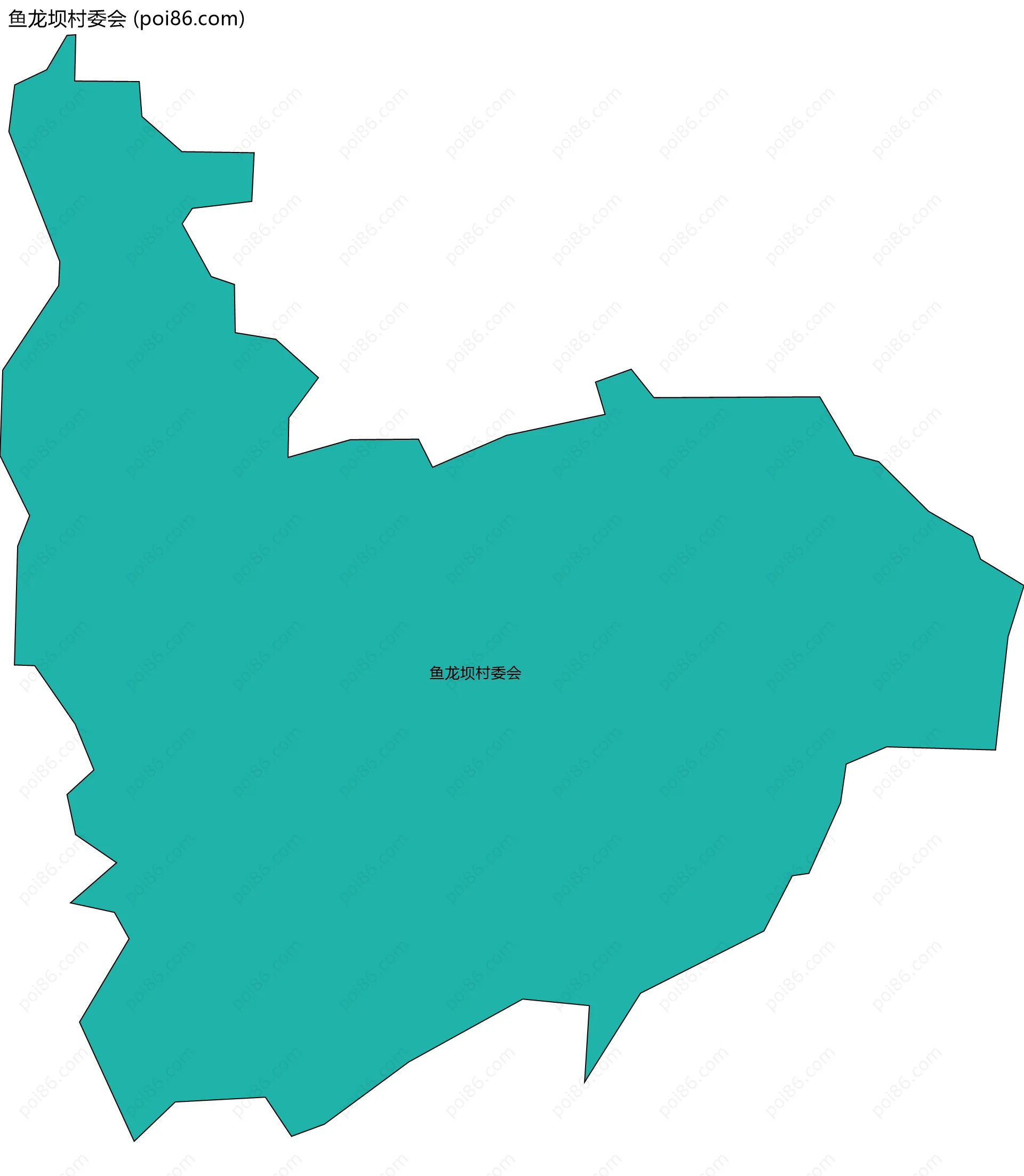 鱼龙坝村委会边界地图