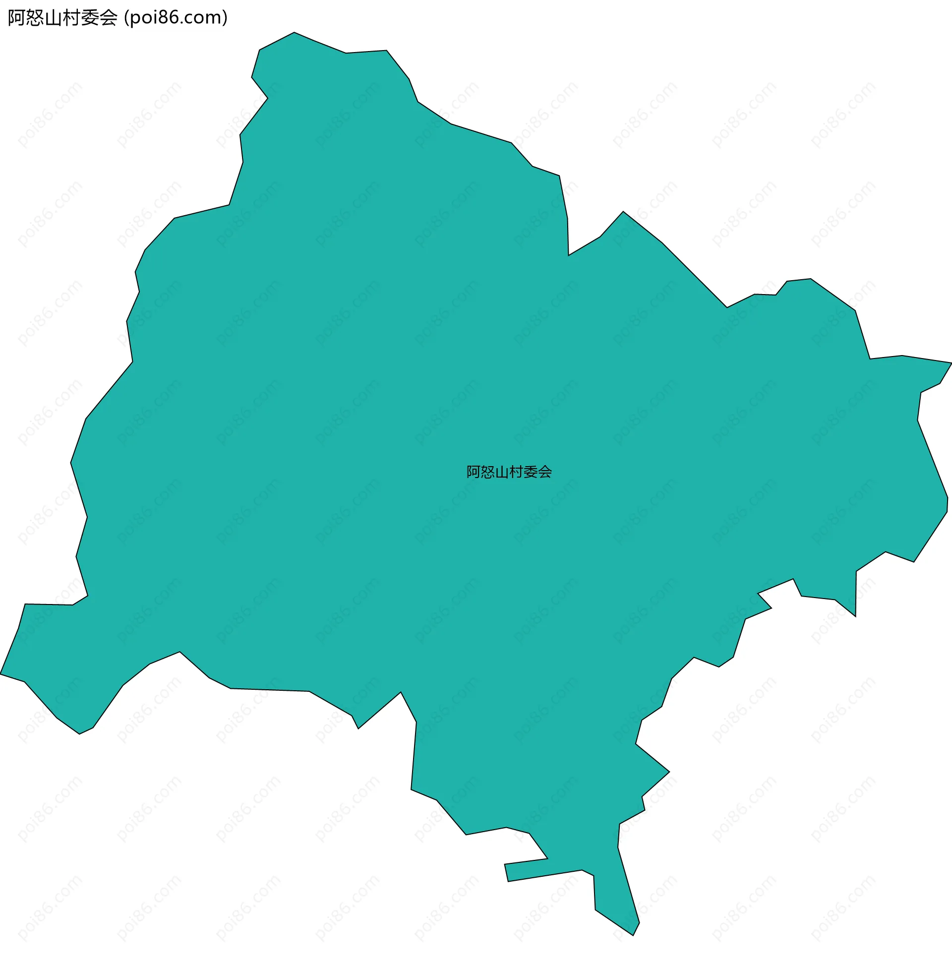 阿怒山村委会边界地图