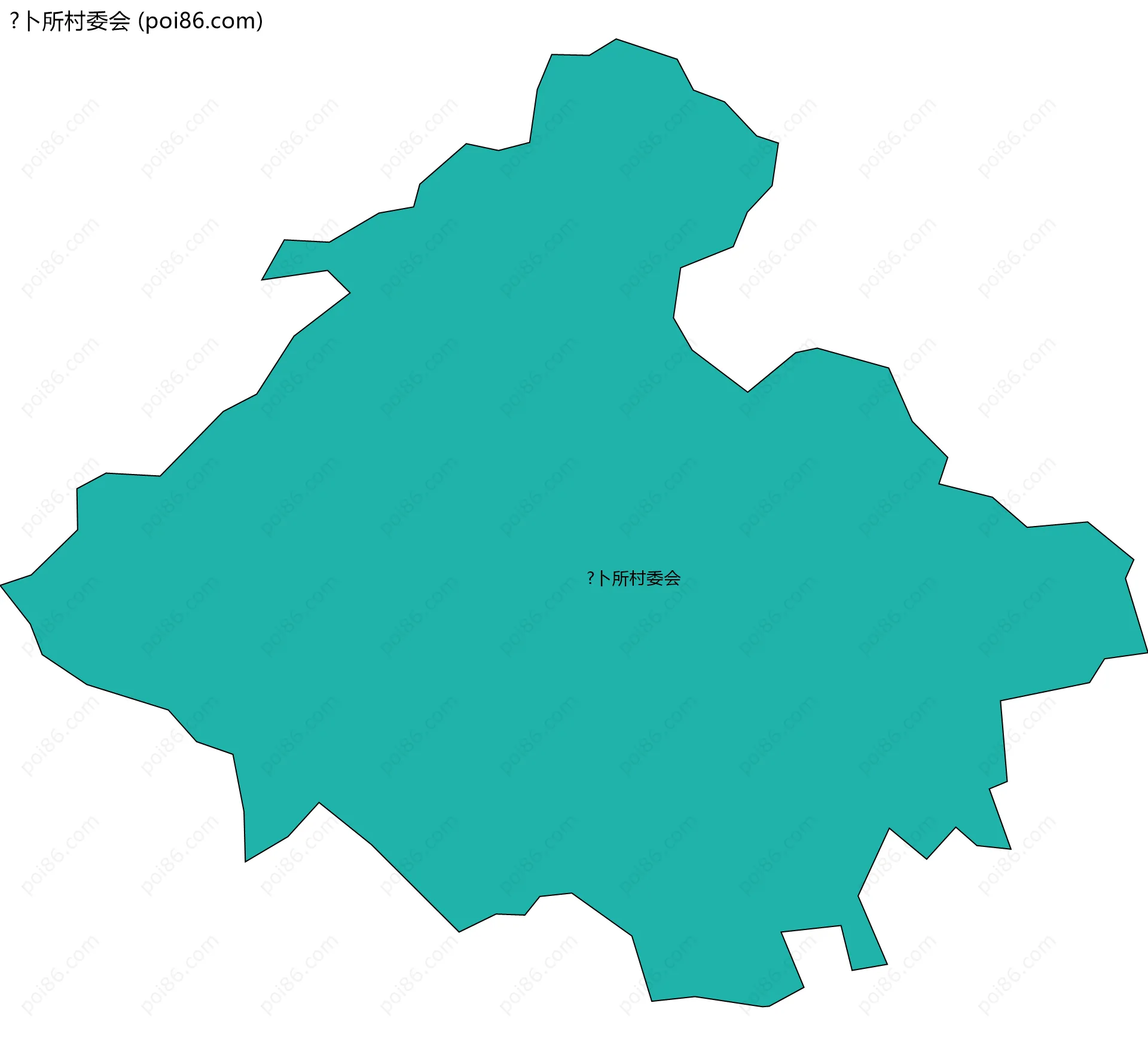 ?卜所村委会边界地图