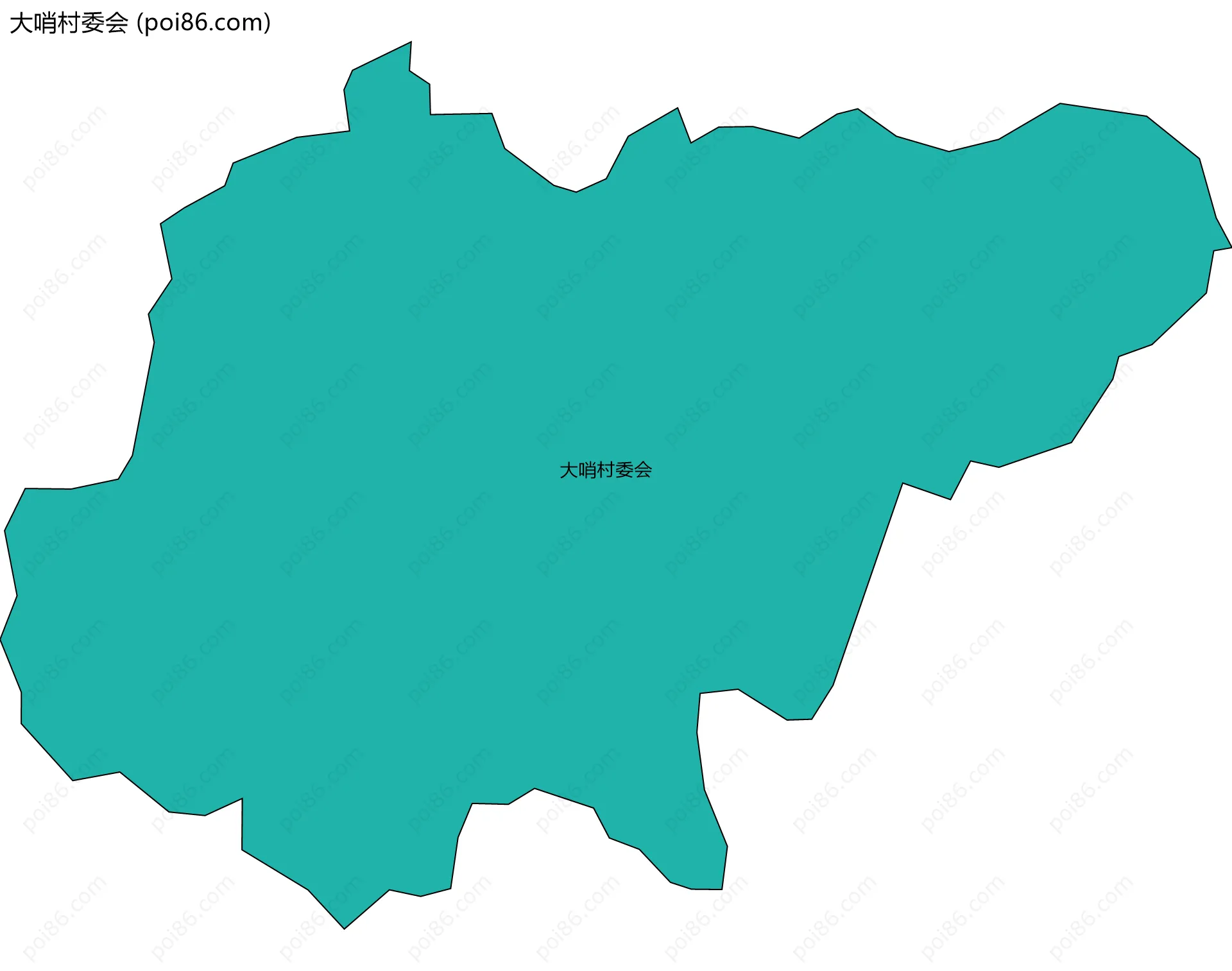 大哨村委会边界地图