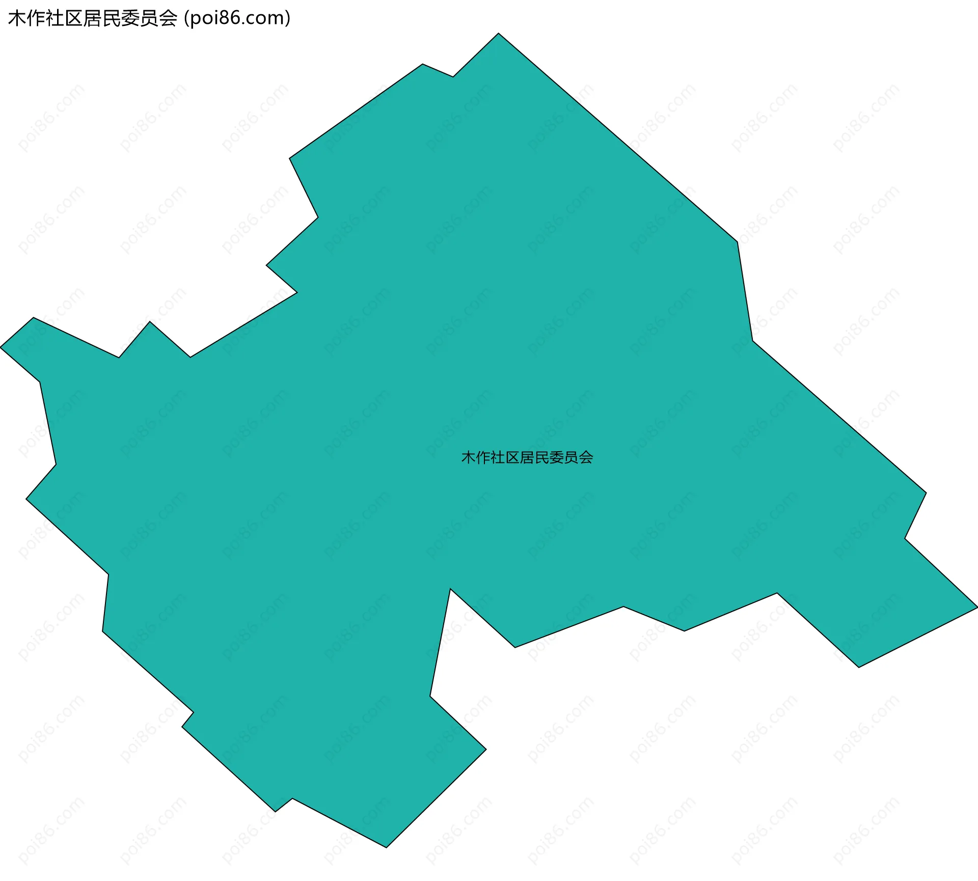 木作社区居民委员会边界地图