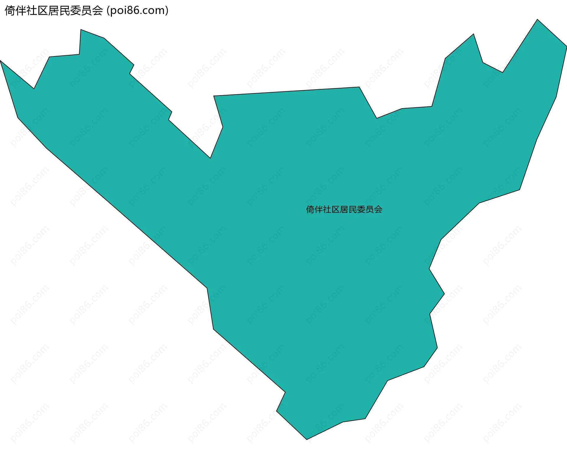 倚伴社区居民委员会边界地图