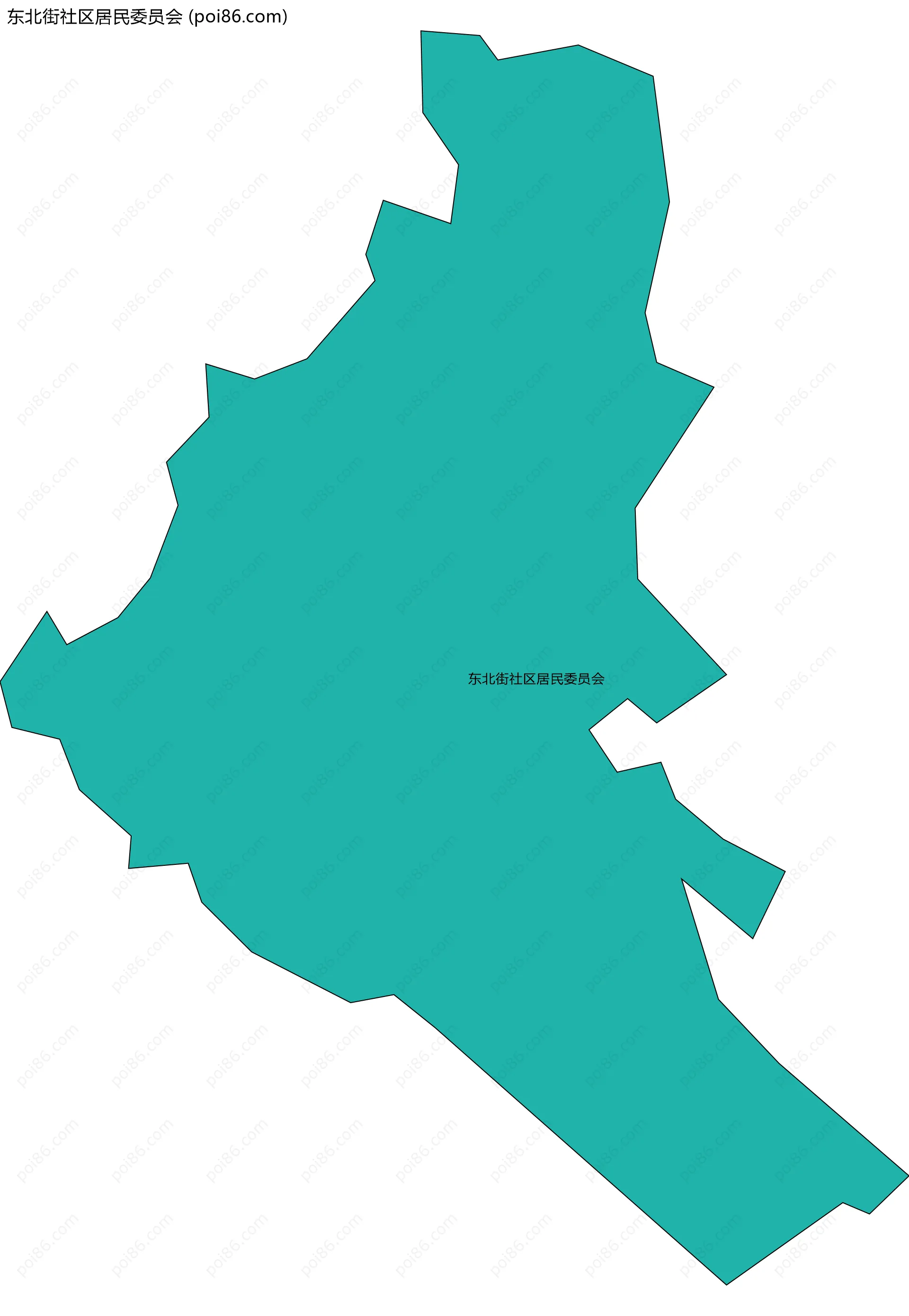 东北街社区居民委员会边界地图