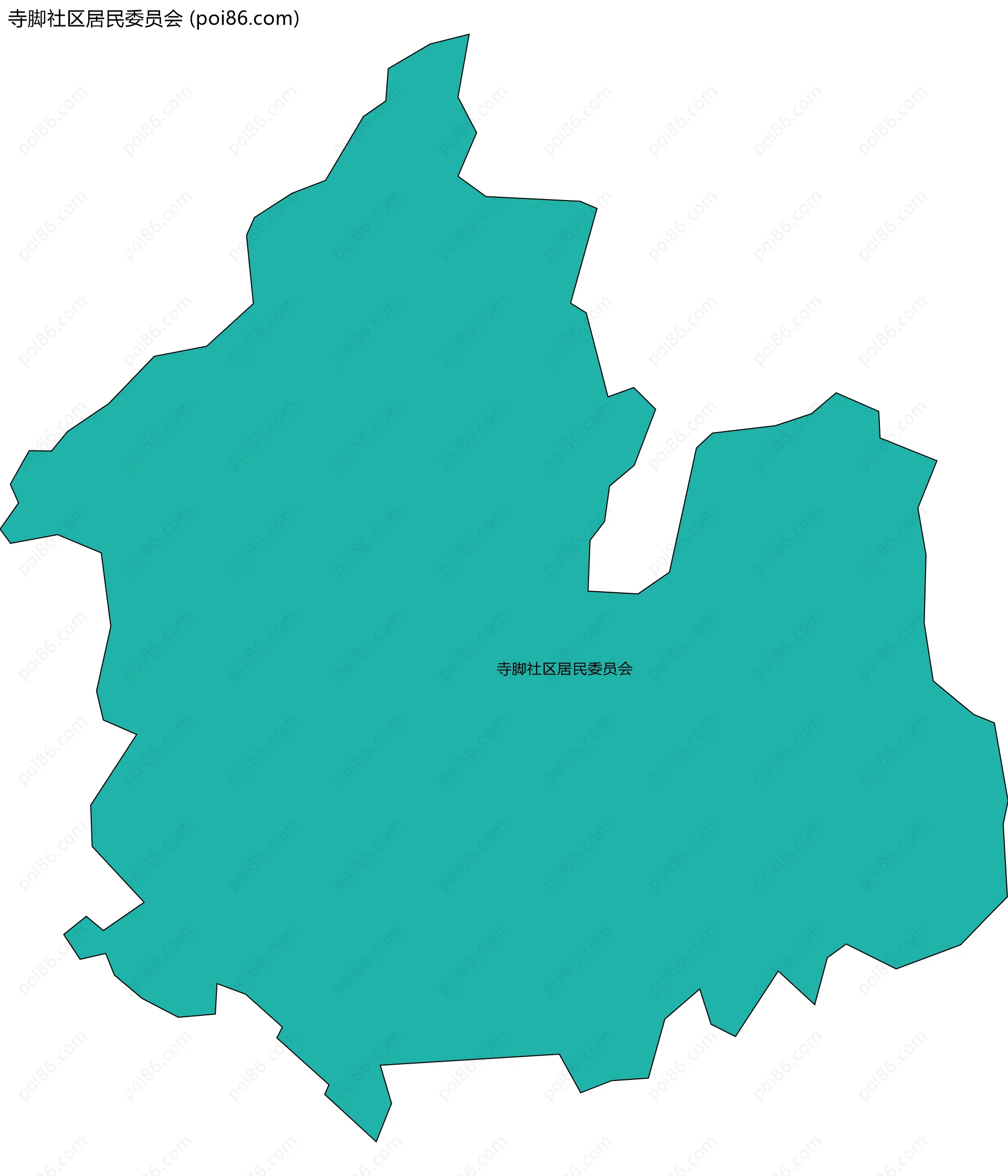 寺脚社区居民委员会边界地图