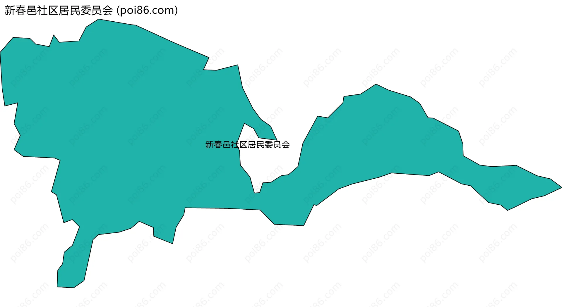 新春邑社区居民委员会边界地图