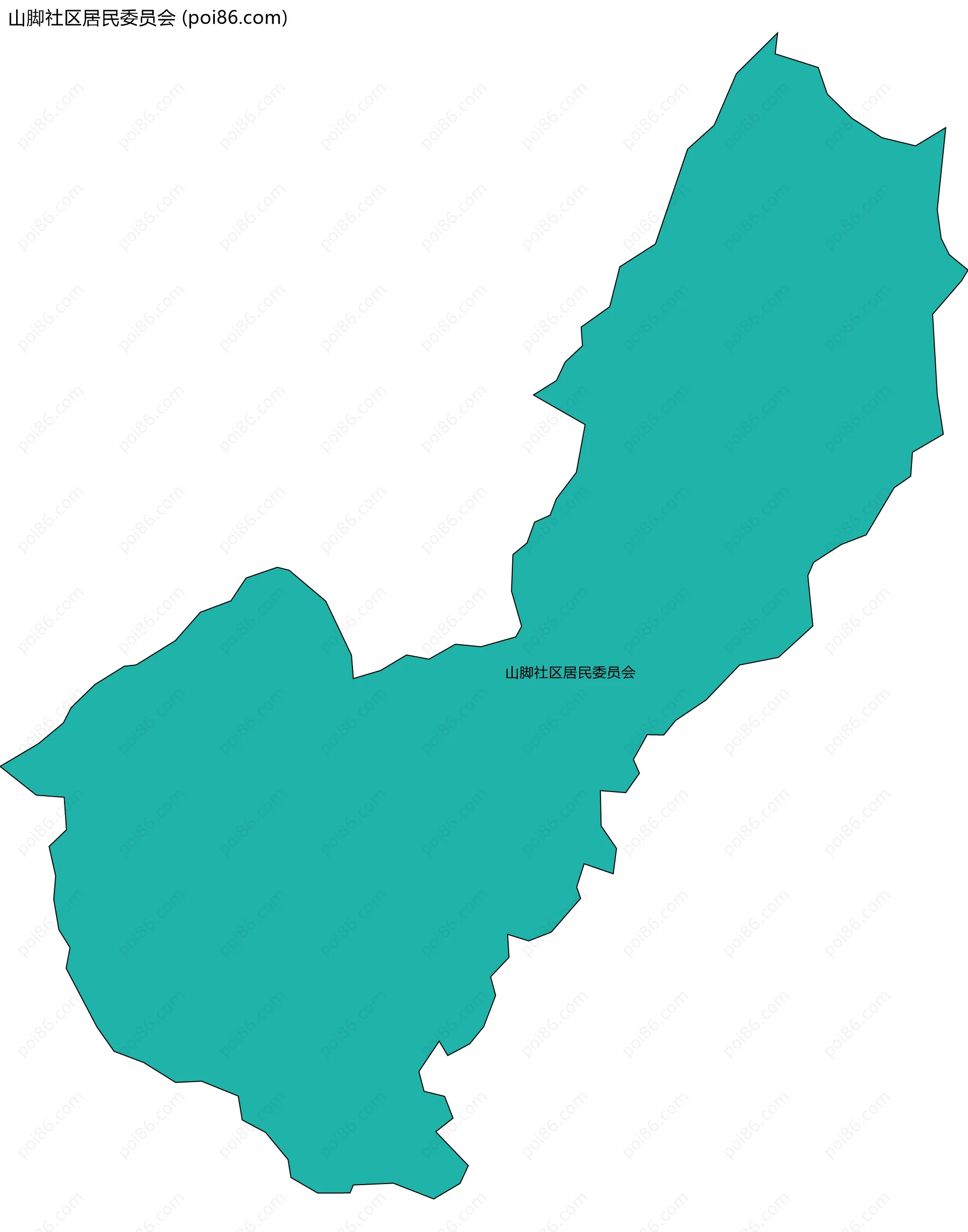 山脚社区居民委员会边界地图