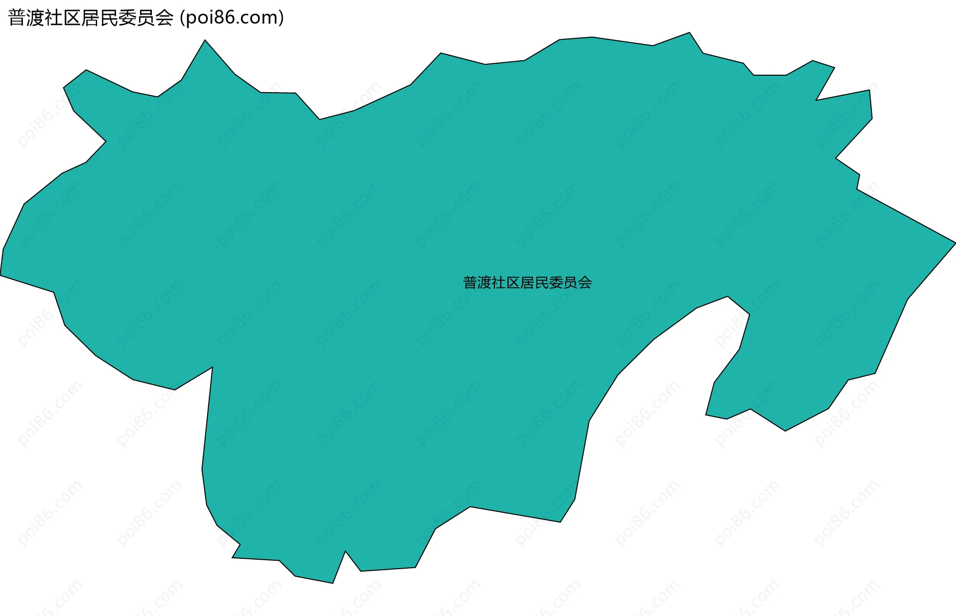 普渡社区居民委员会边界地图