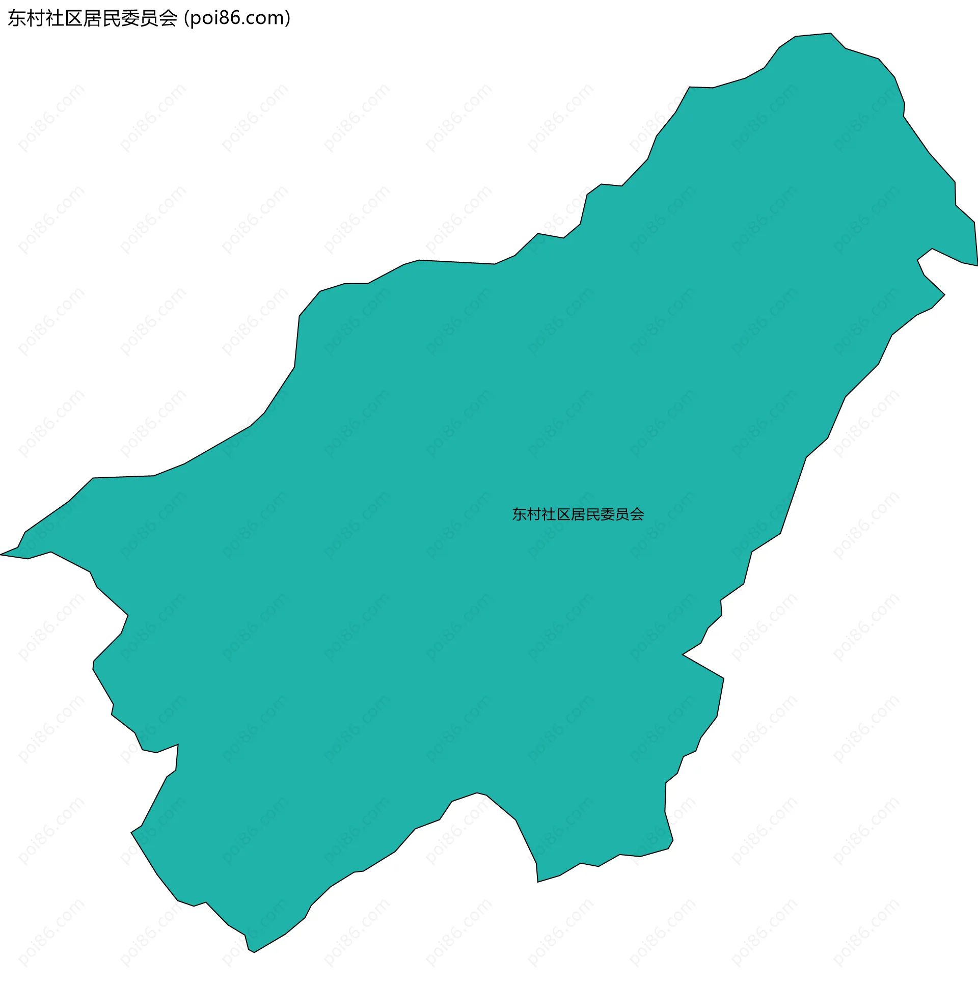 东村社区居民委员会边界地图