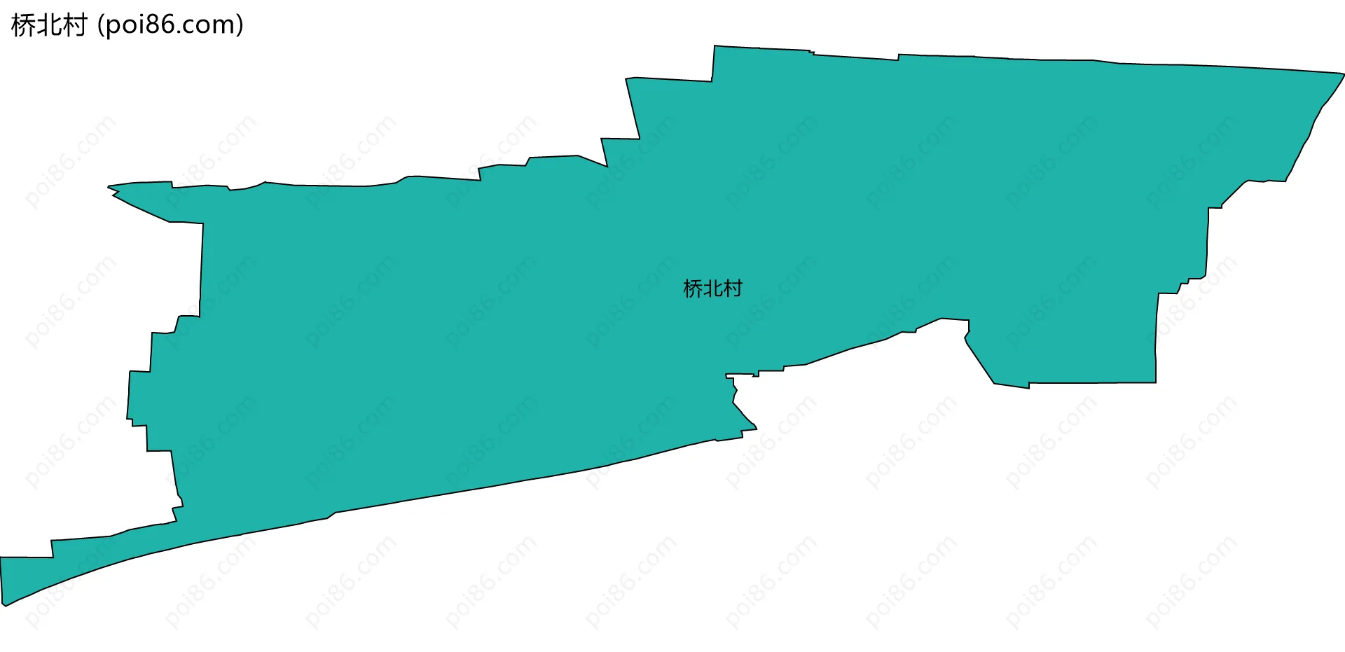 桥北村边界地图