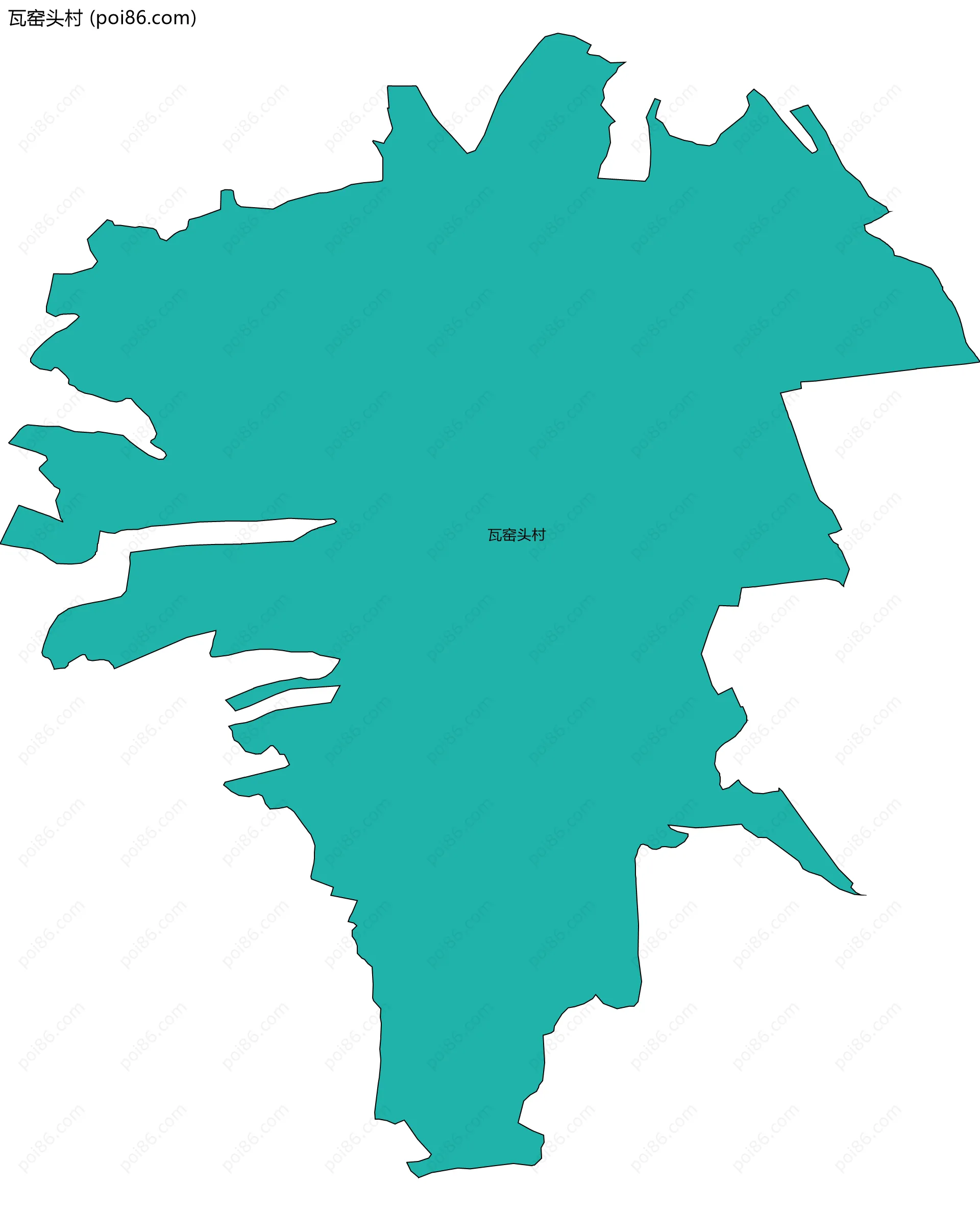 瓦窑头村边界地图