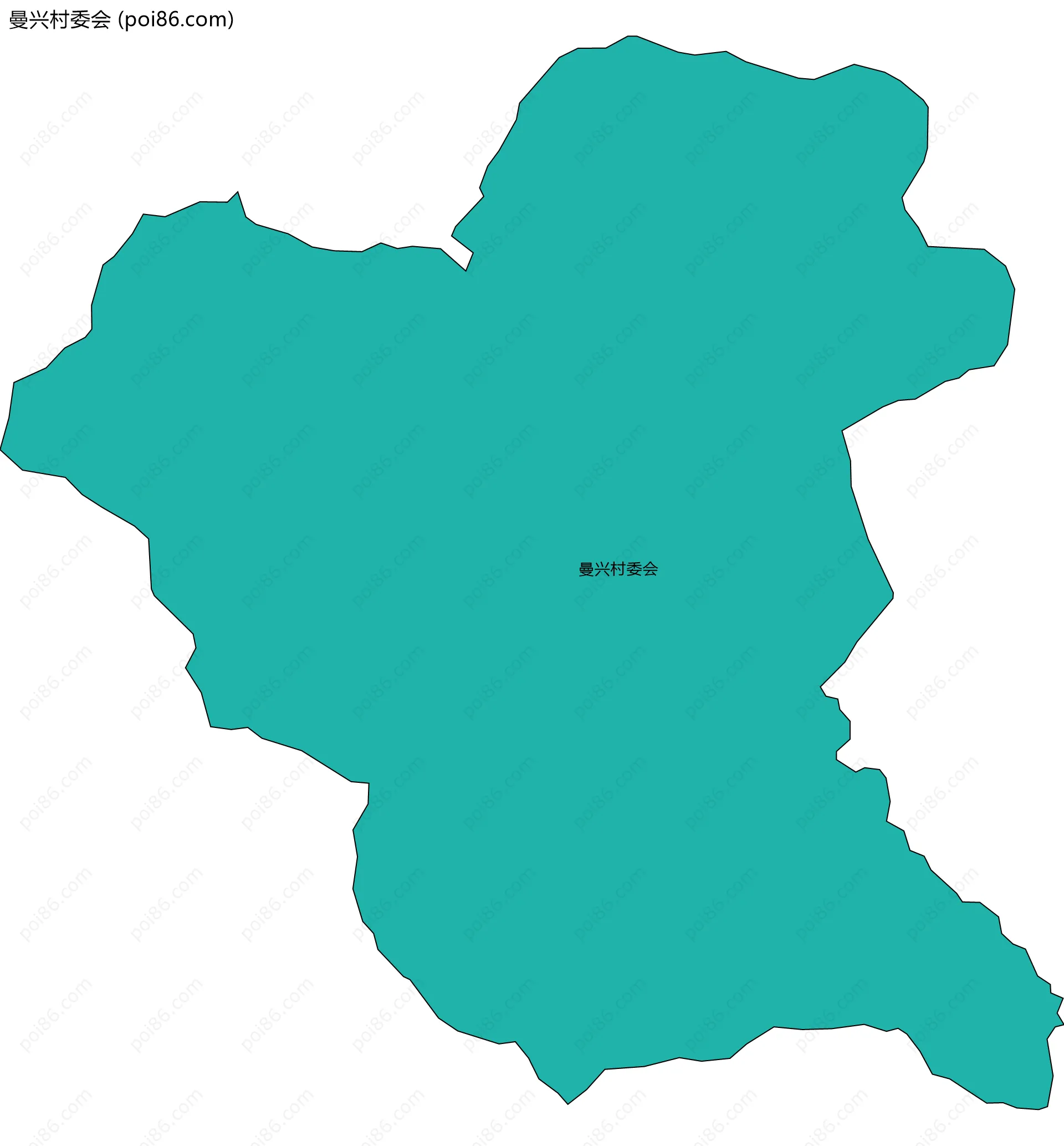 曼兴村委会边界地图