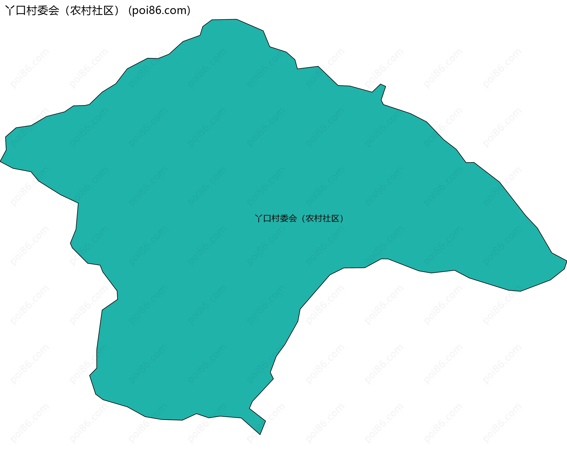 丫口村委会（农村社区）边界地图