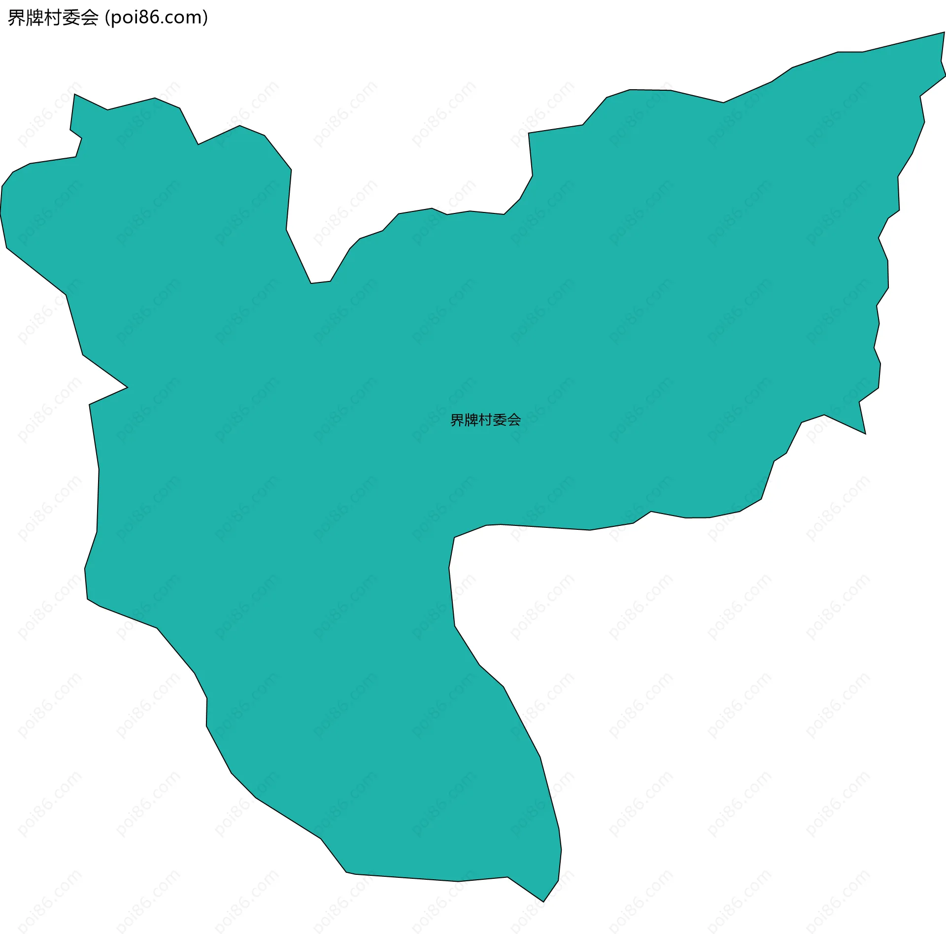 界牌村委会边界地图