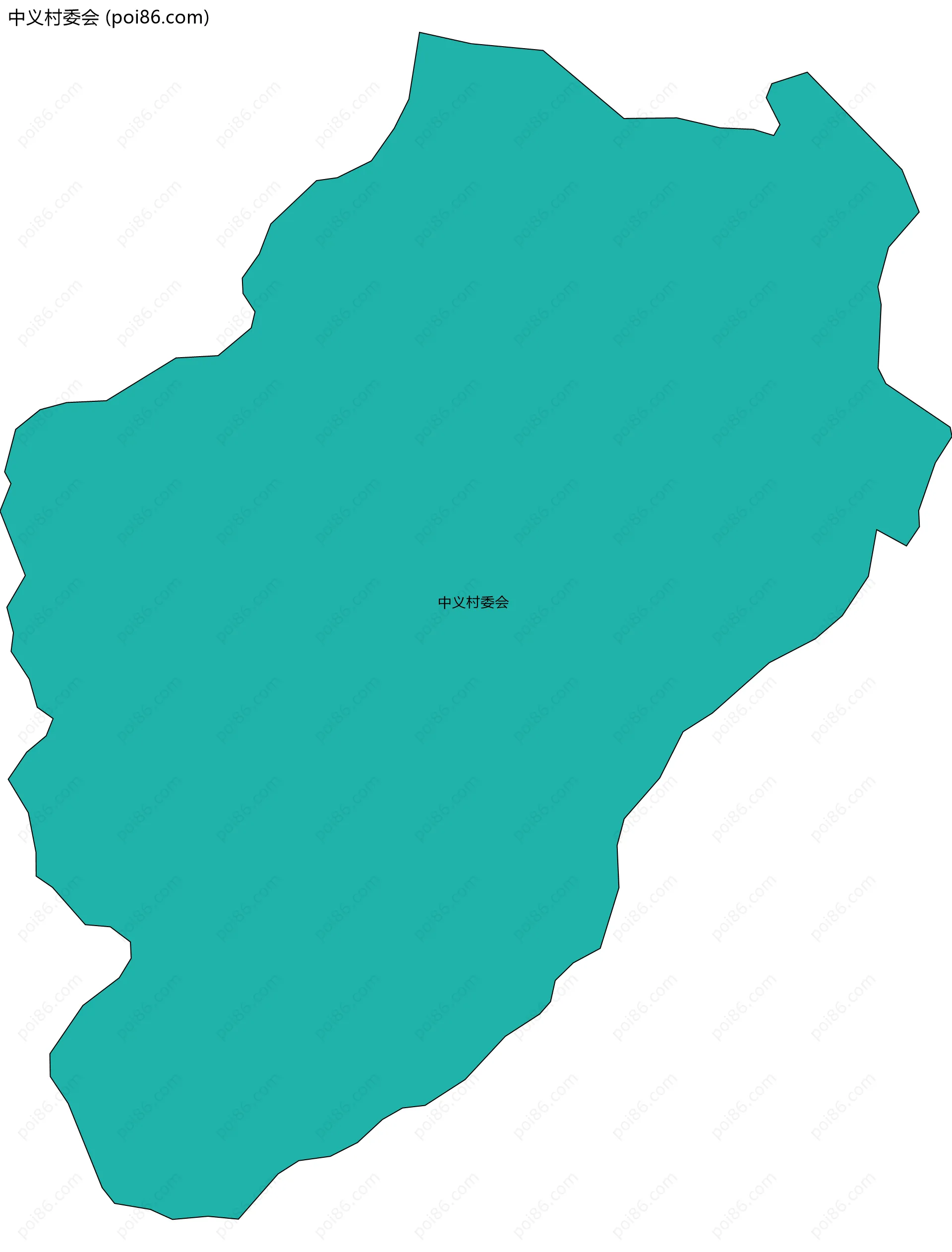 中义村委会边界地图